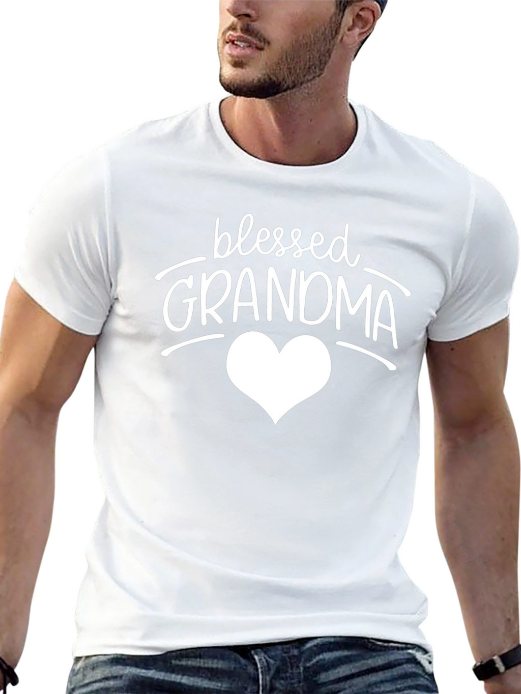 Blessed Grandma T-Shirt - Heart Design