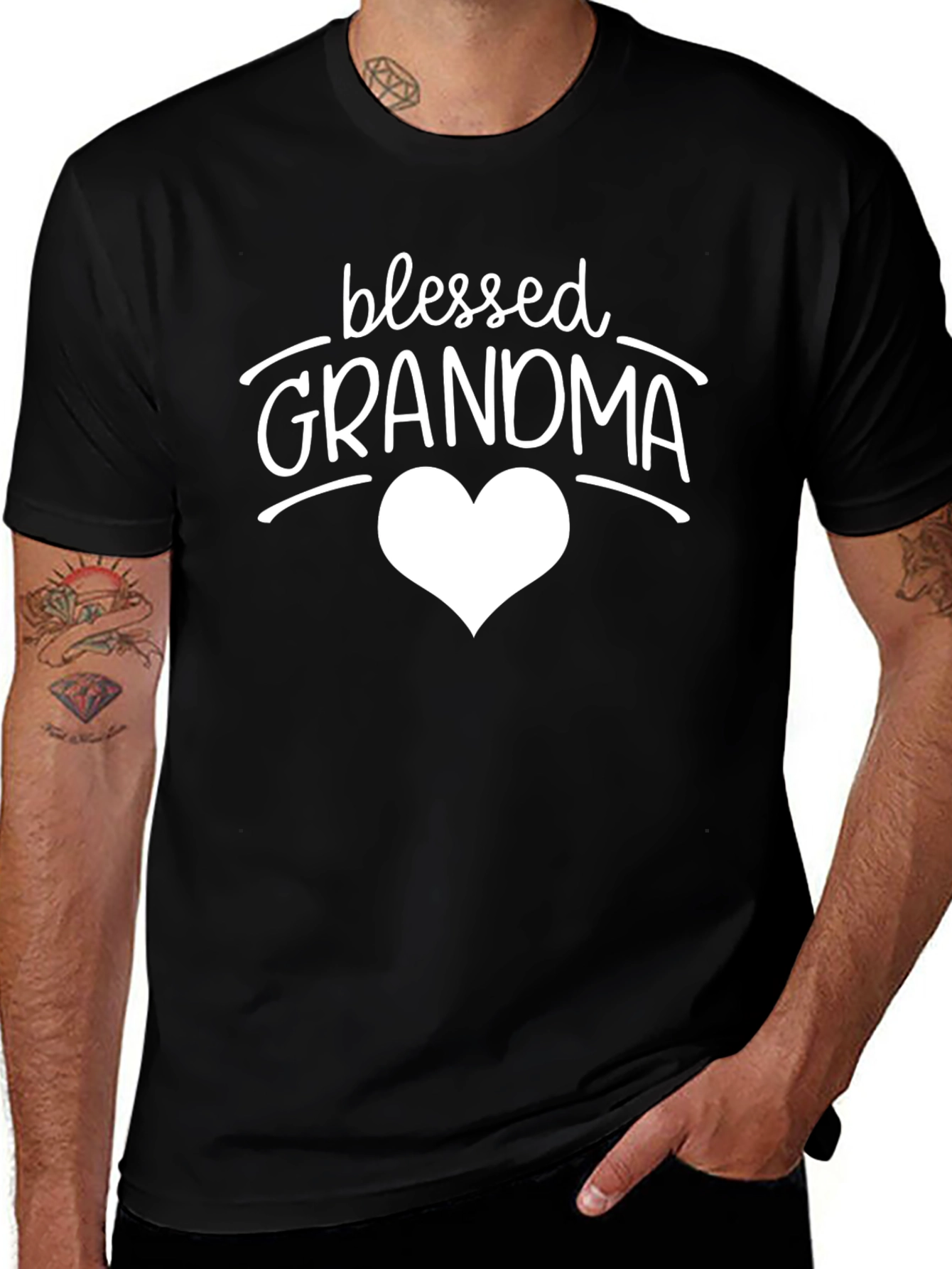 Blessed Grandma T-Shirt - Heart Design