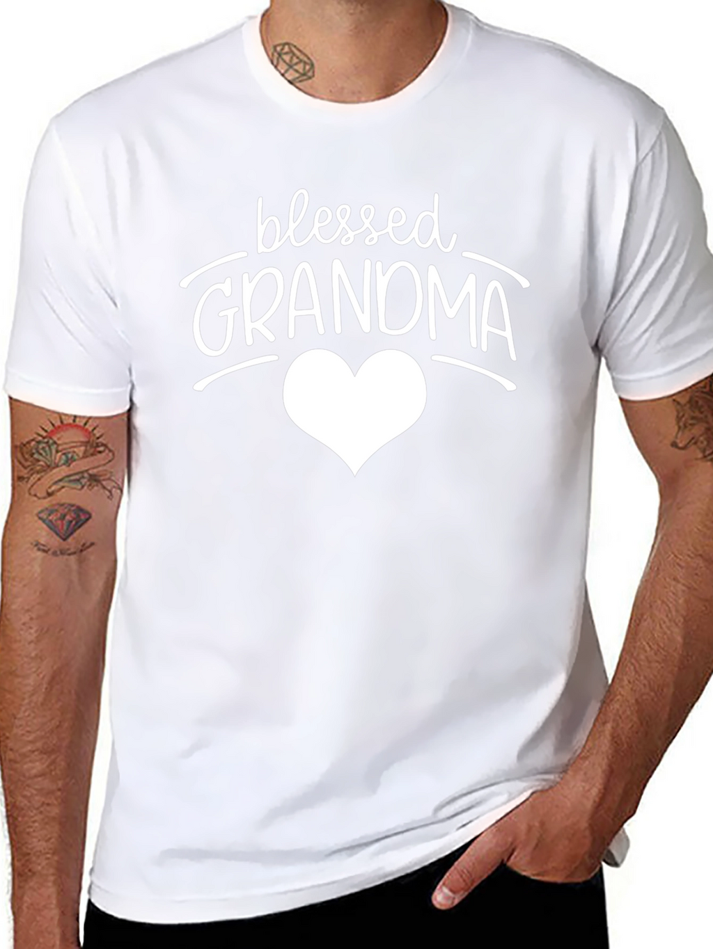 Blessed Grandma T-Shirt - Heart Design
