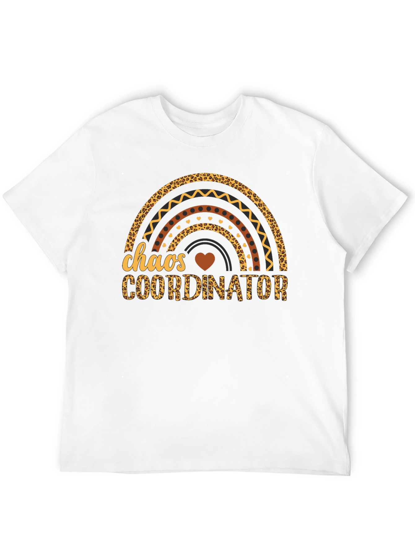 Chaos Coordinator Leopard Rainbow Graphic T-Shirt