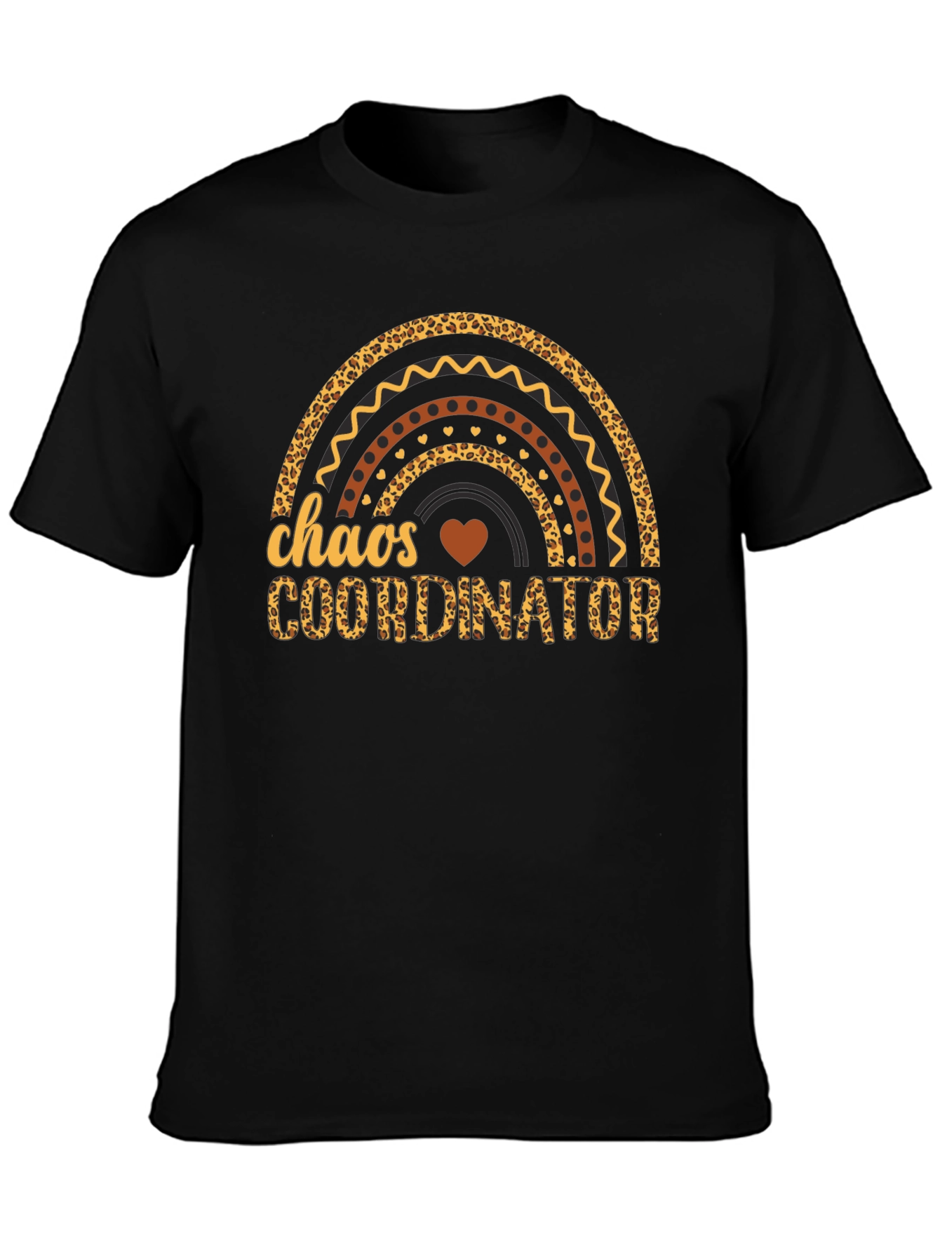 Chaos Coordinator Leopard Rainbow Graphic T-Shirt