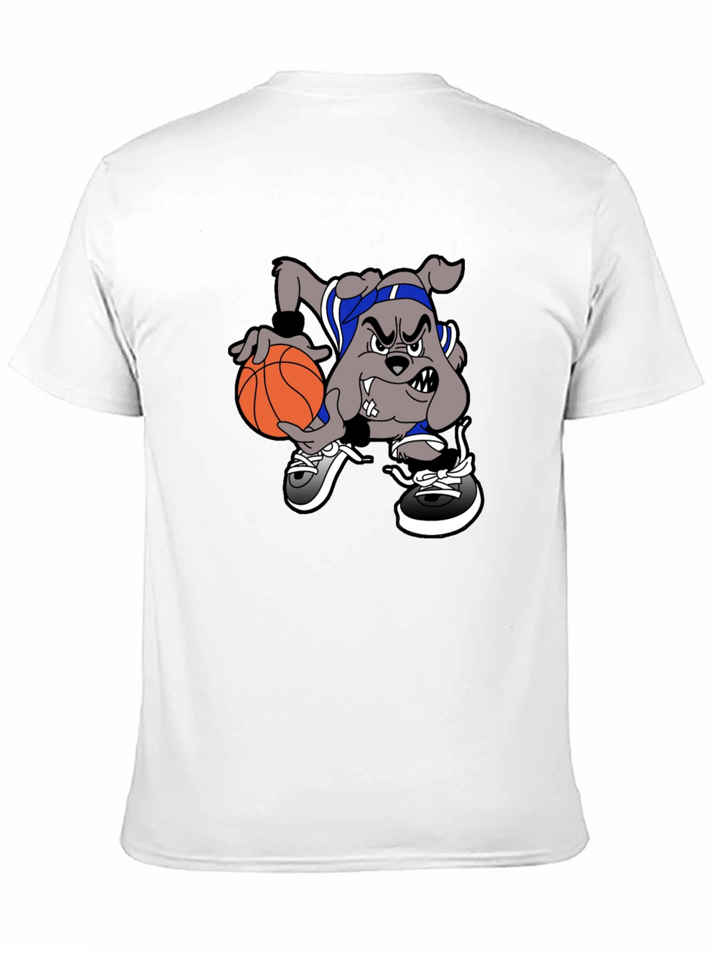 Cartoon Bulldog Basketball T-Shirt