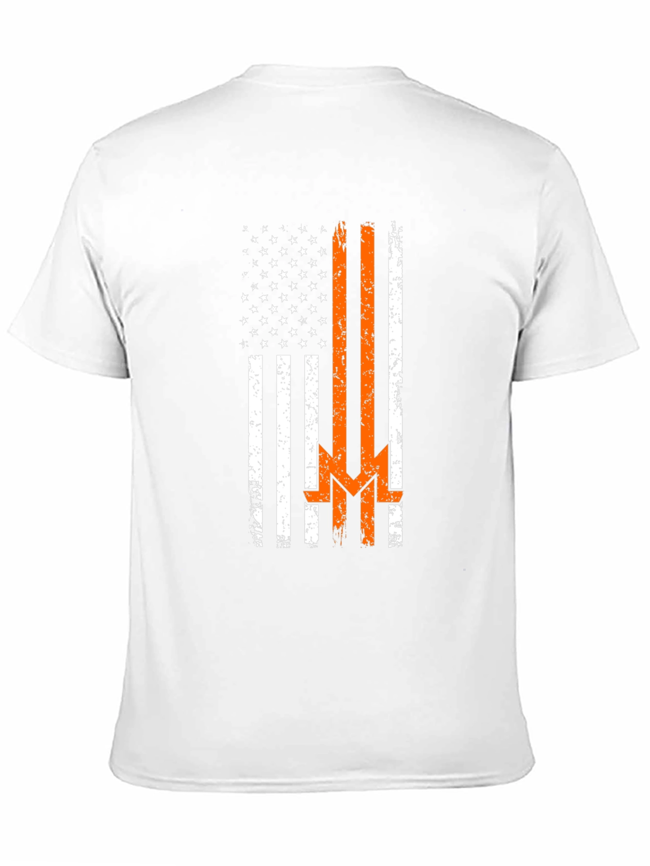 American Flag Thin Orange Line Graphic Tee