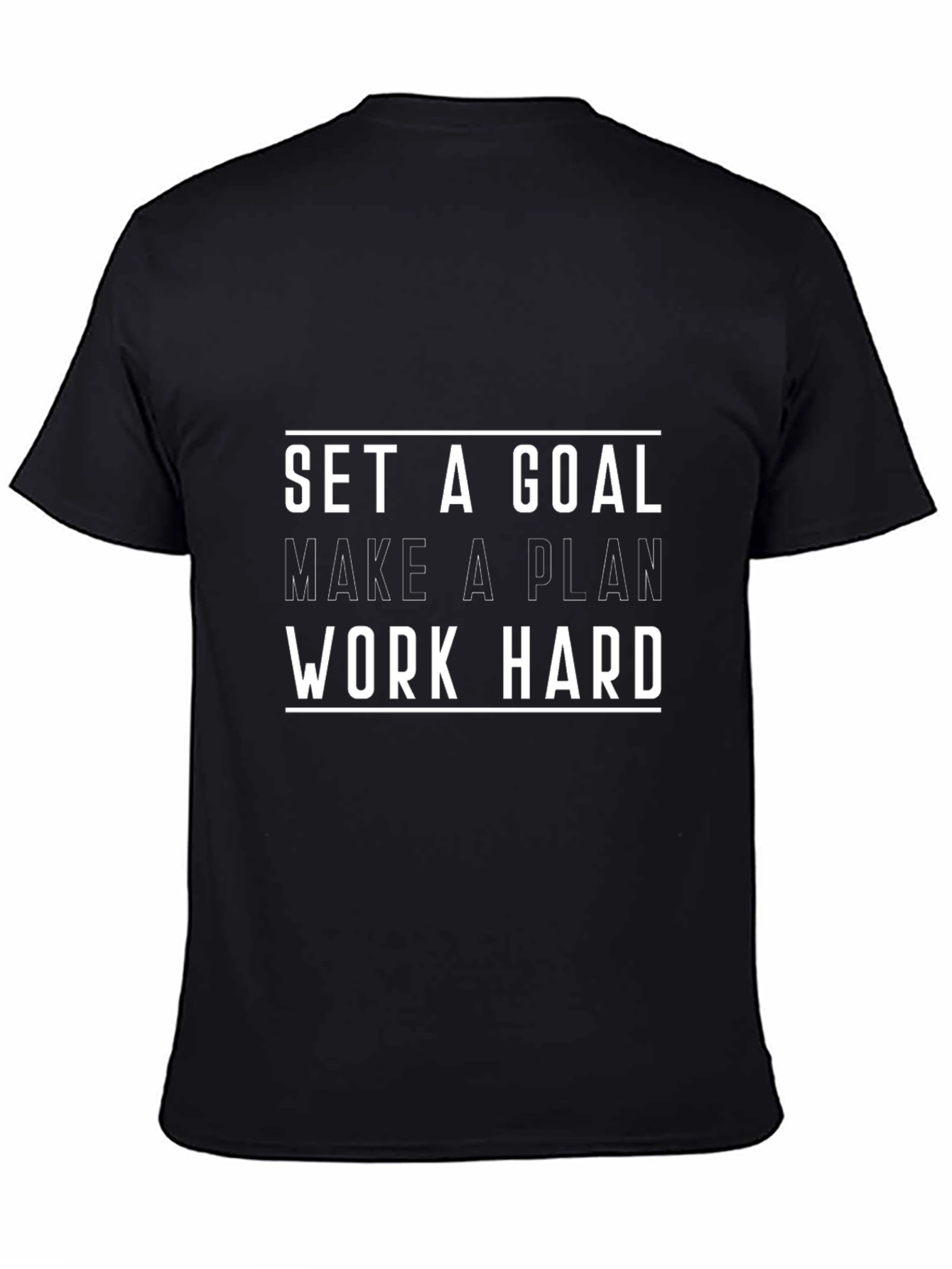 Motivational Graphic Tee - Set A Goal Work Hard