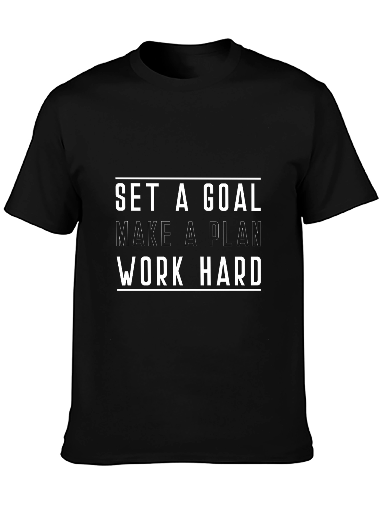 Motivational Graphic Tee - Set A Goal Work Hard