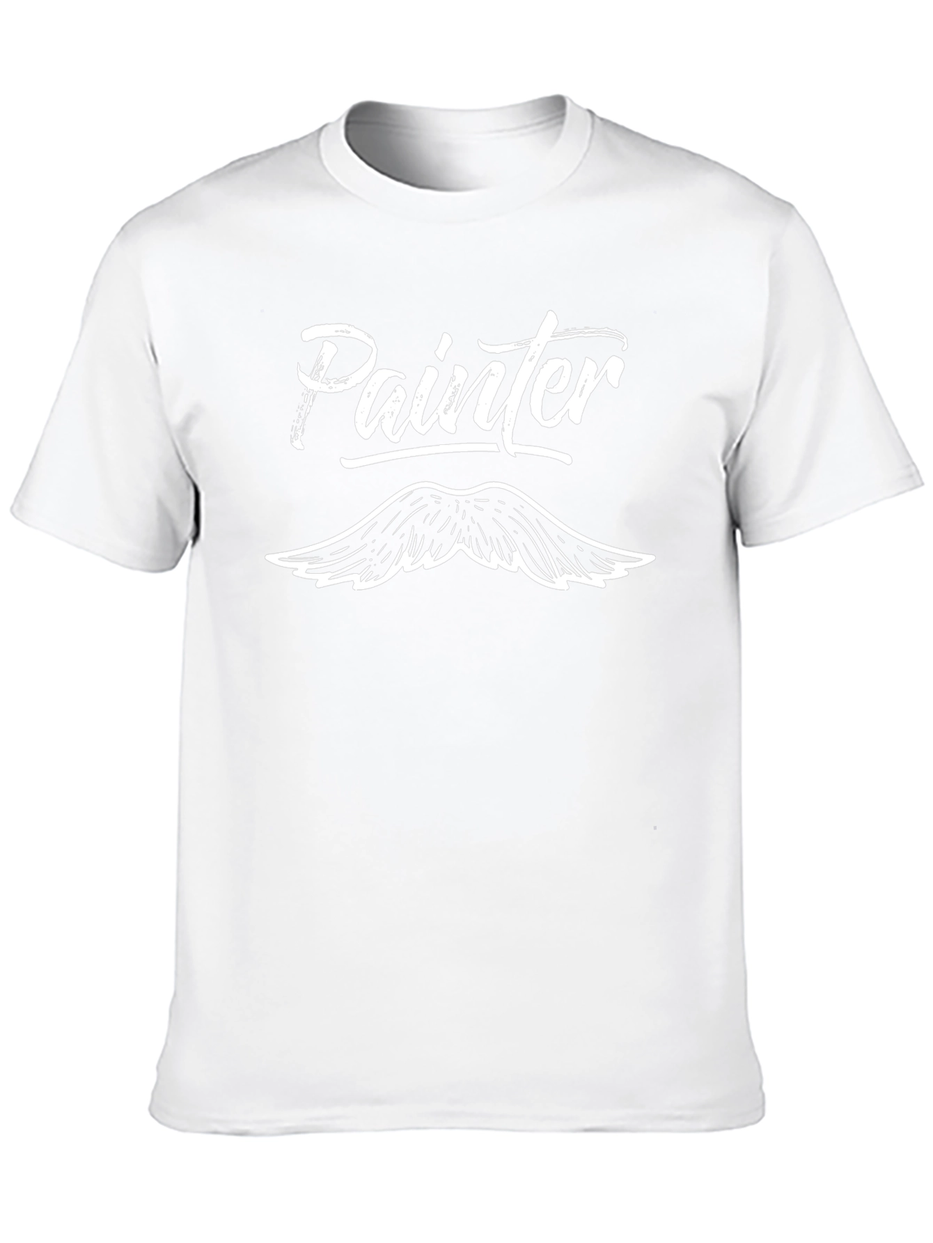 Painter Moustache Black Graphic Tee