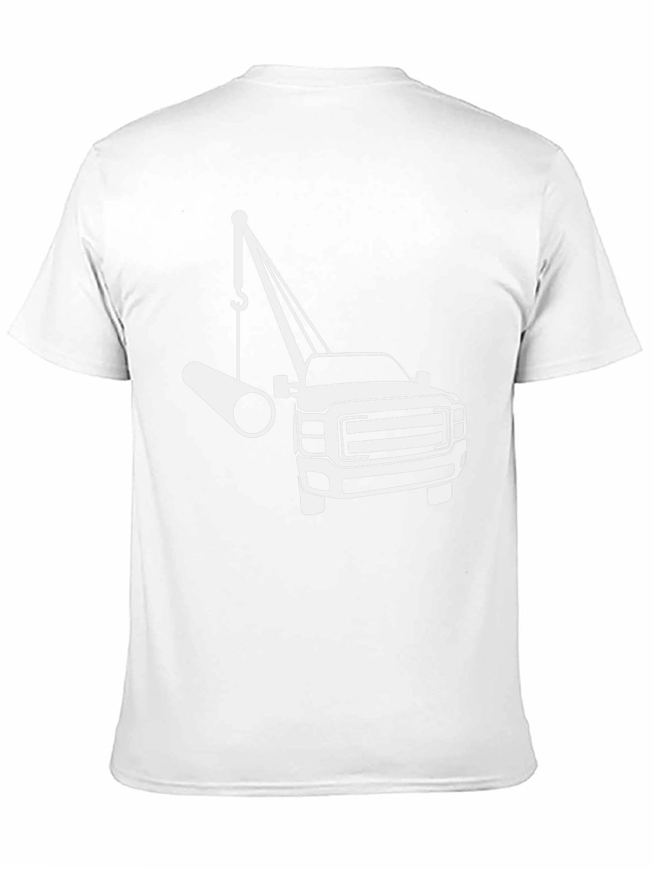 Crane Truck T-Shirt - Black Graphic Tee