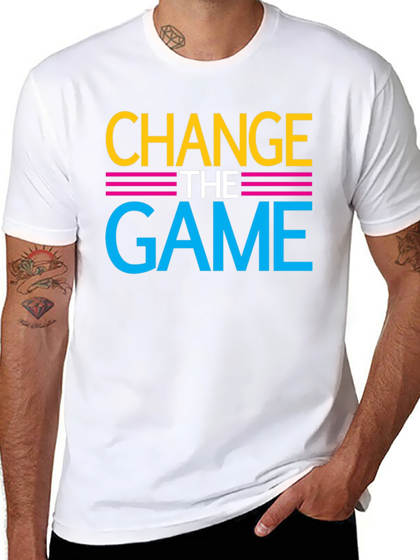 Change the Game Graphic Print Crewneck T-Shirt