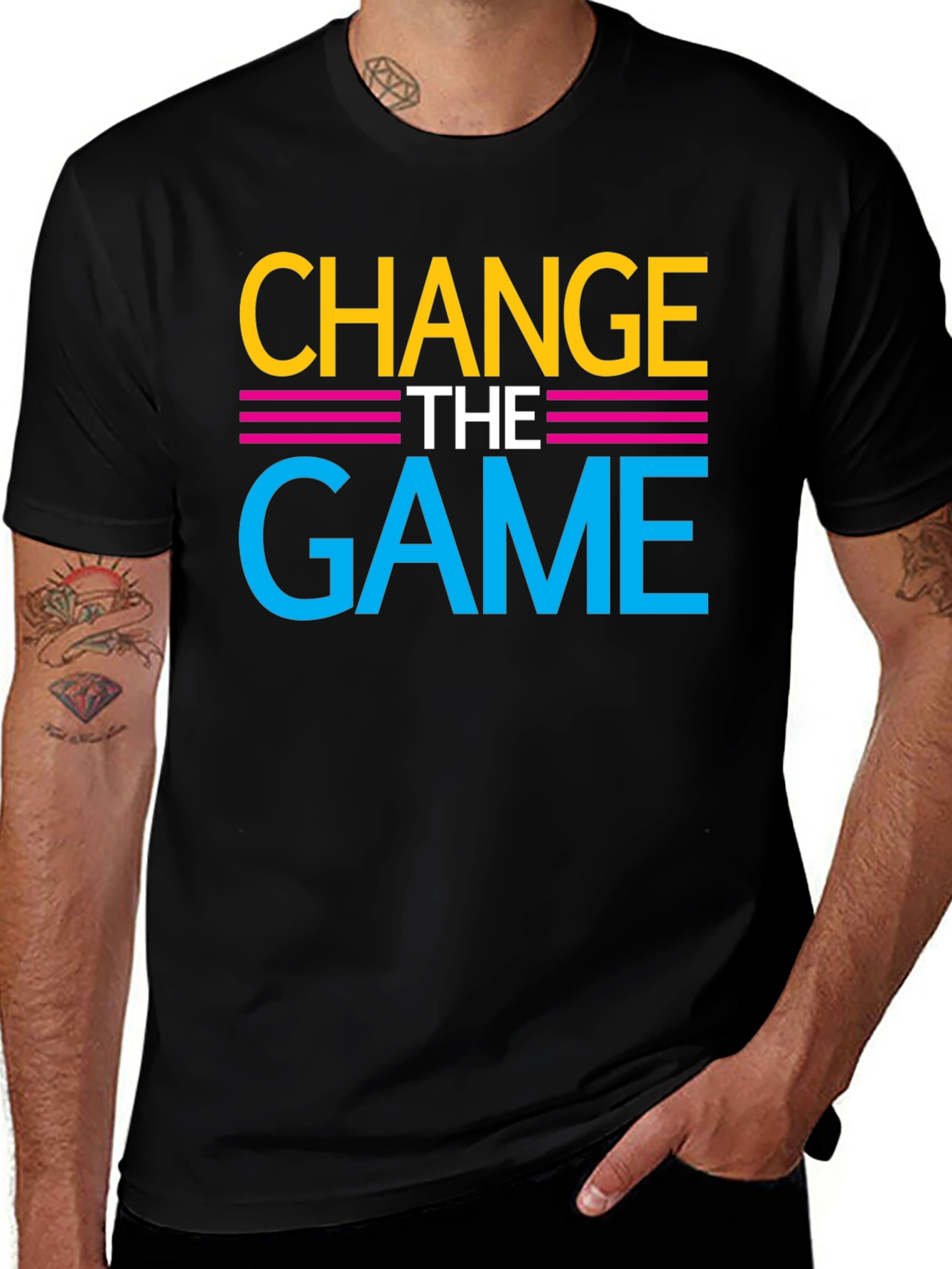 Change the Game Graphic Print Crewneck T-Shirt