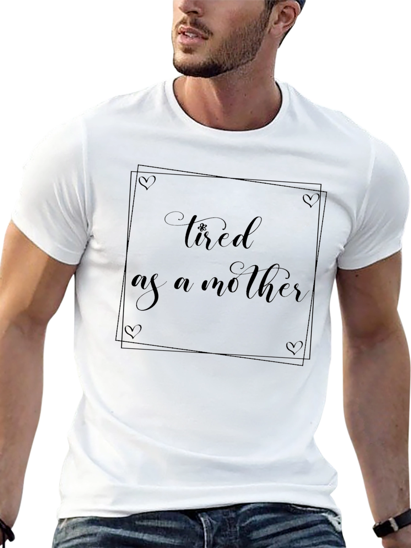 Tired As A Mother Graphic Tee - Black