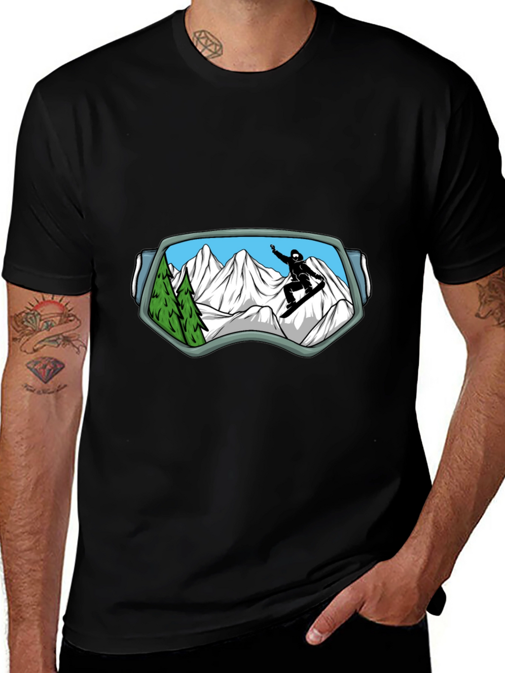 Snowboarder Goggles View T-Shirt