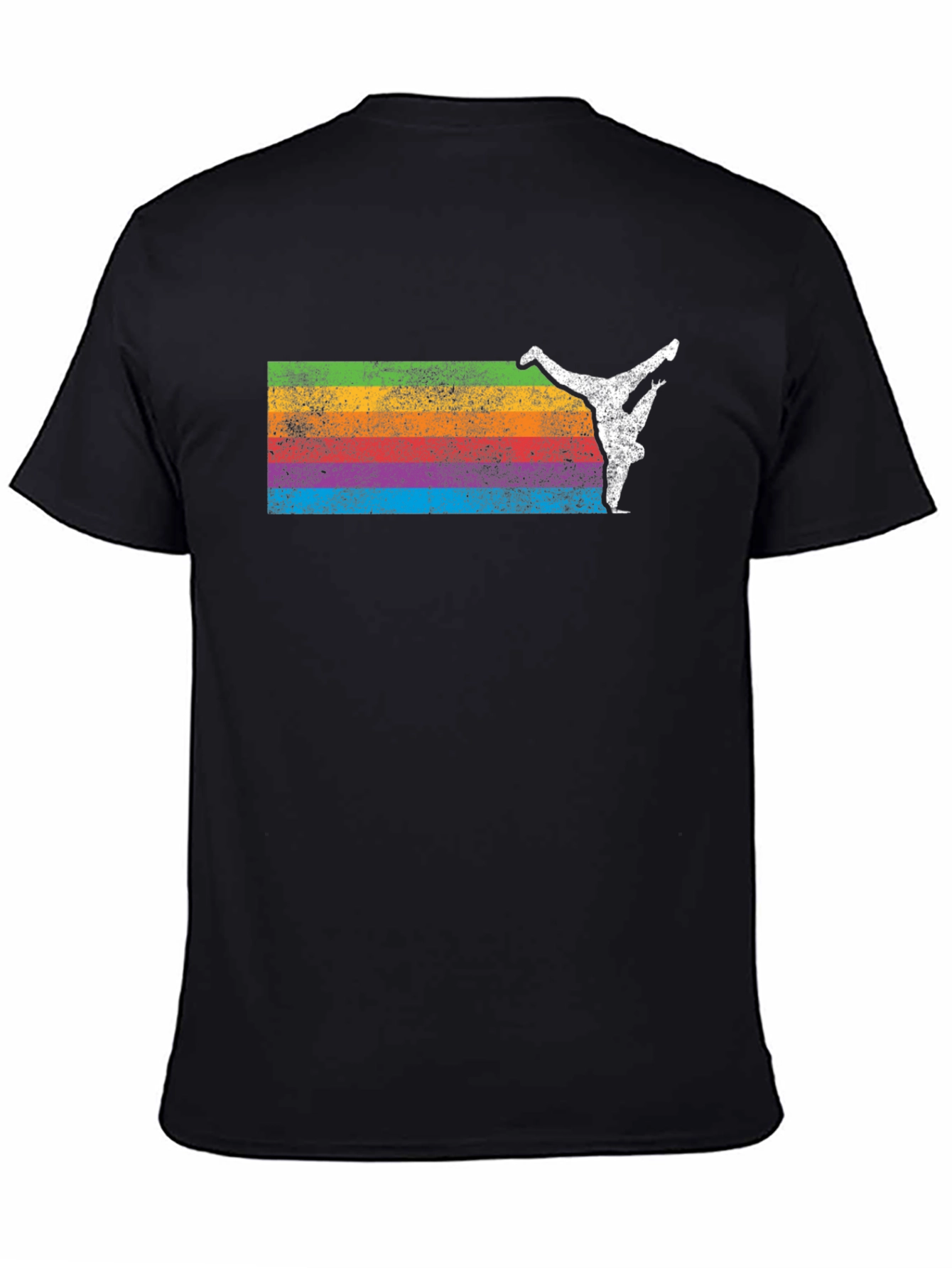 Retro Rainbow Breakdancer Graphic Tee