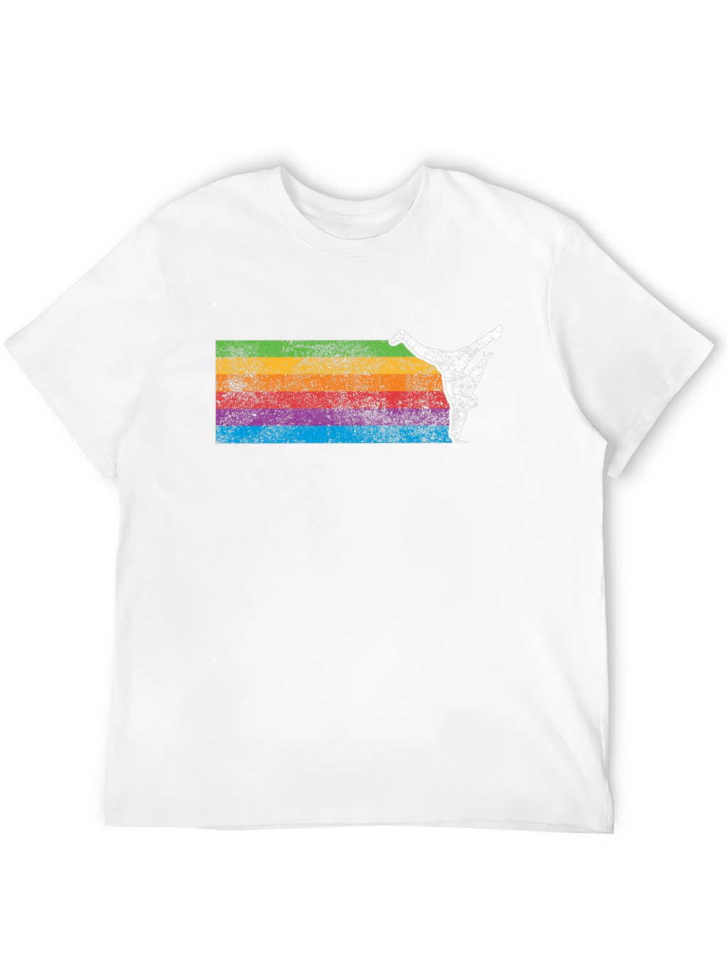 Retro Rainbow Breakdancer Graphic Tee