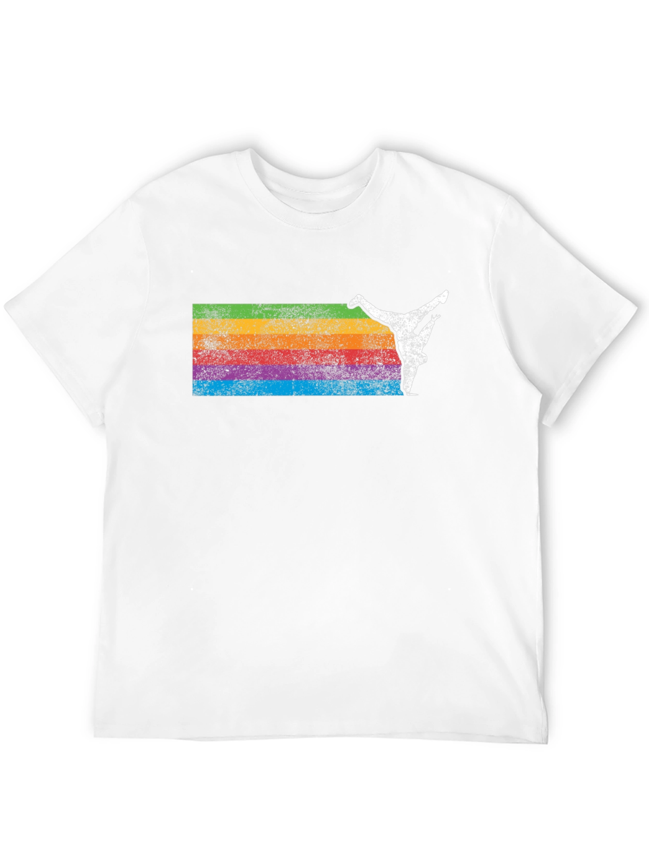 Retro Rainbow Breakdancer Graphic Tee