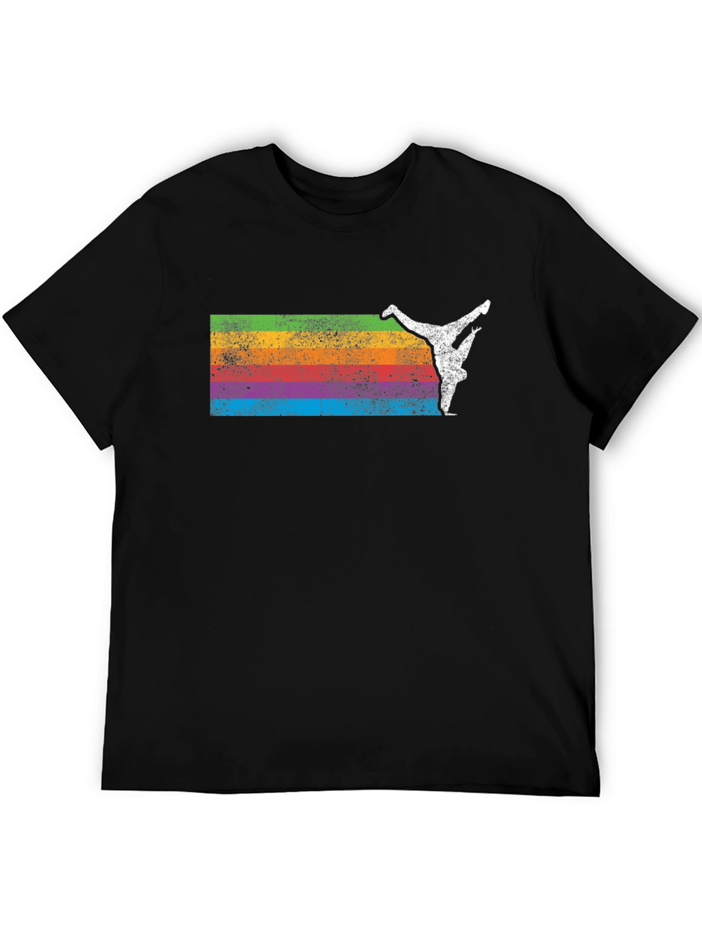 Retro Rainbow Breakdancer Graphic Tee