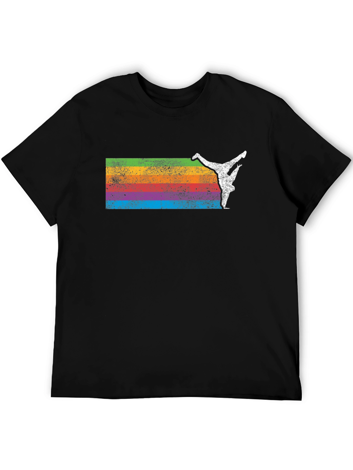 Retro Rainbow Breakdancer Graphic Tee
