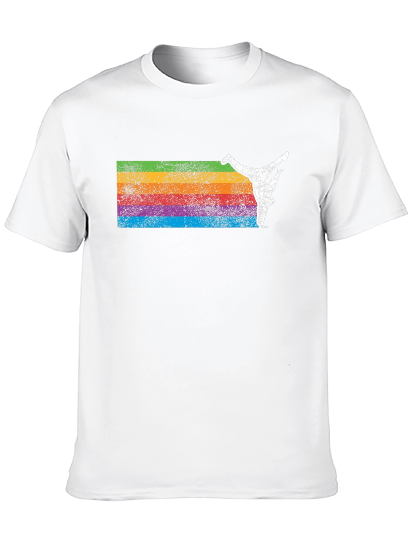 Retro Rainbow Breakdancer Graphic Tee