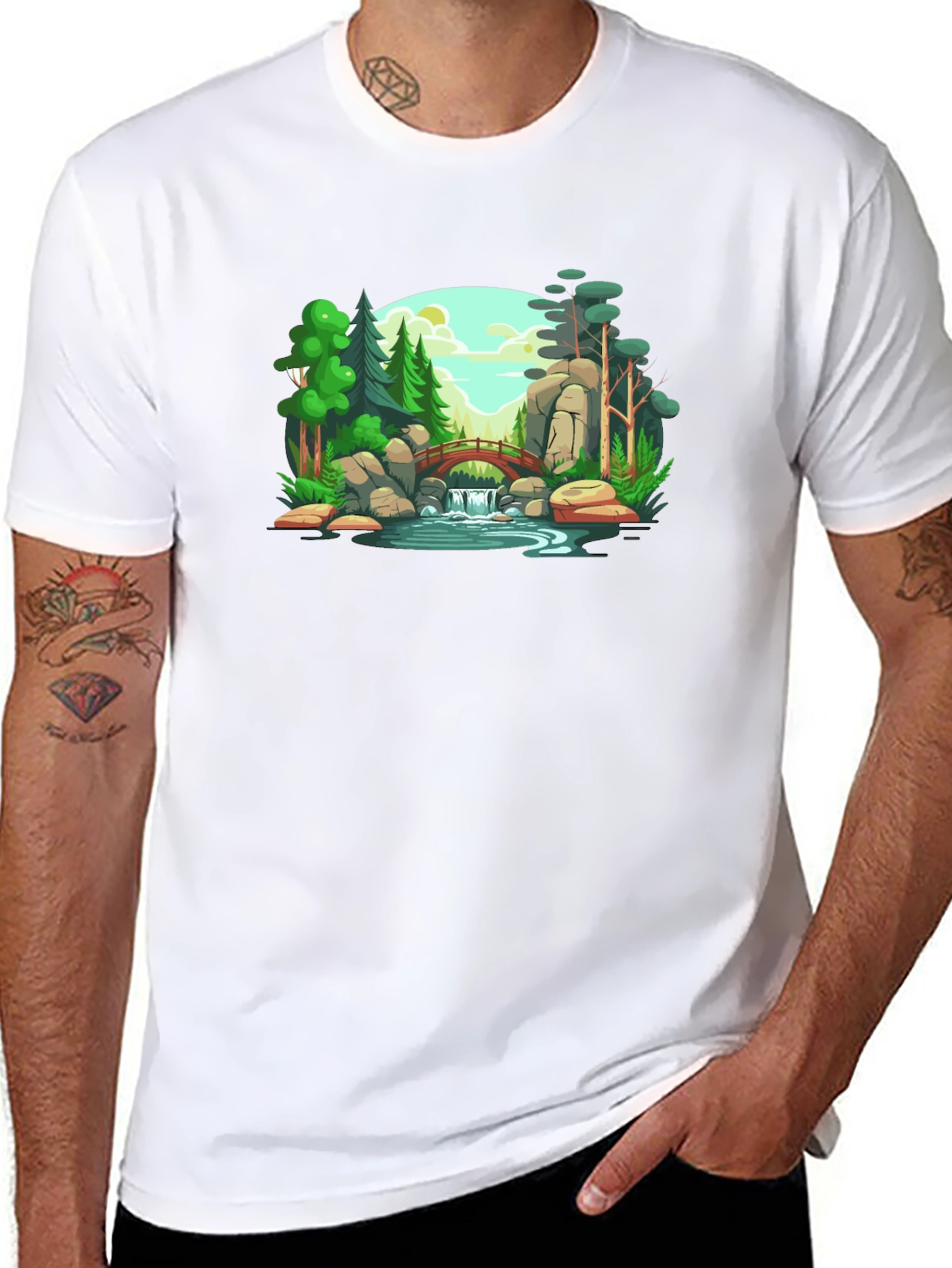 Scenic Landscape Graphic Print T-Shirt