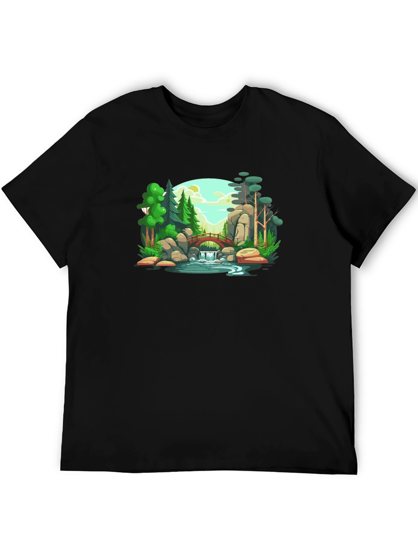 Scenic Landscape Graphic Print T-Shirt