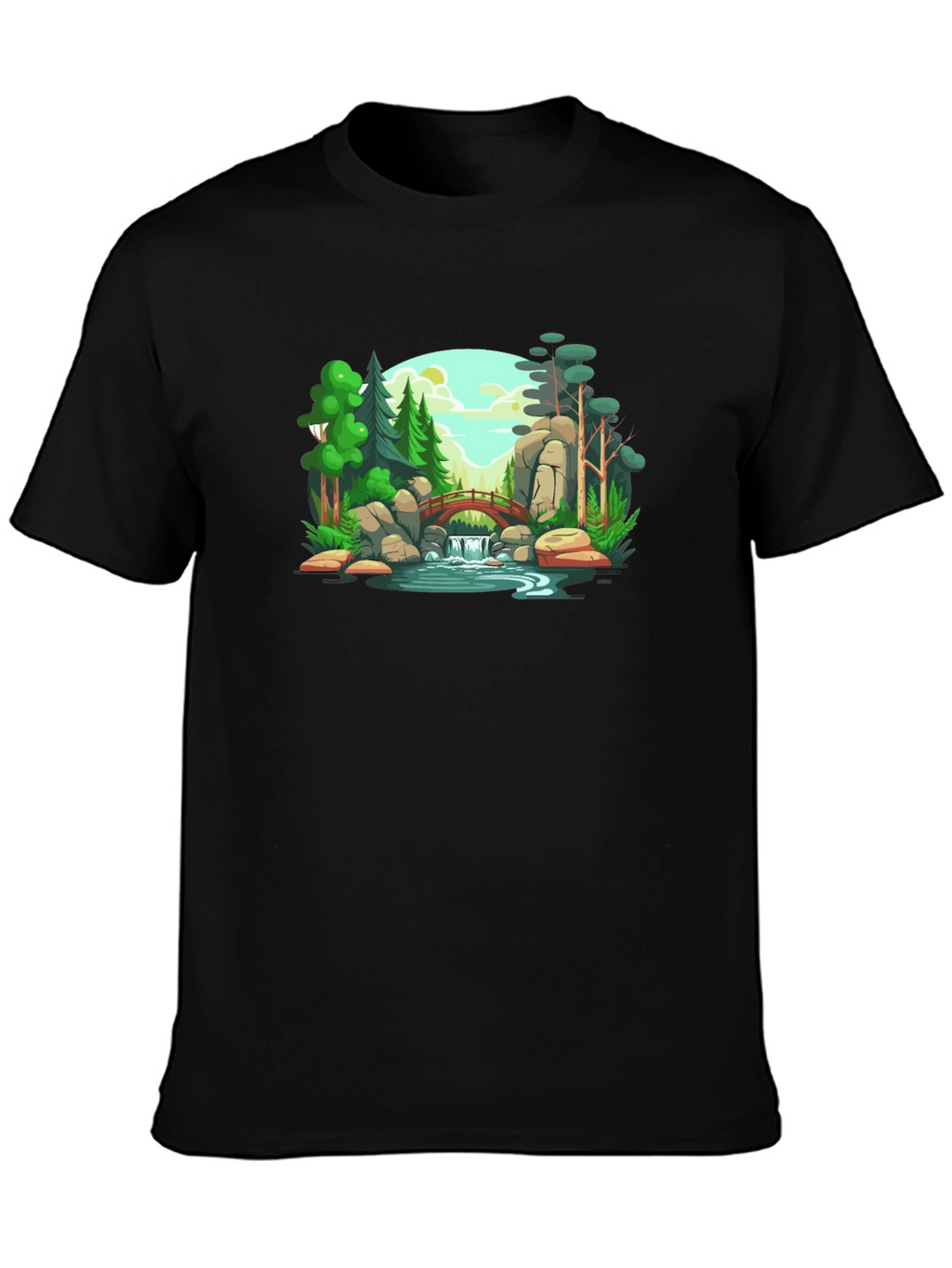 Scenic Landscape Graphic Print T-Shirt
