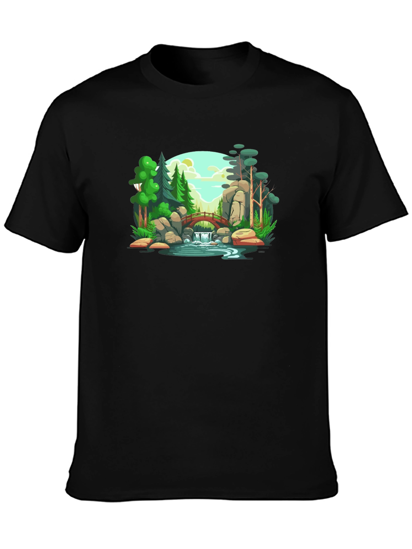 Scenic Landscape Graphic Print T-Shirt