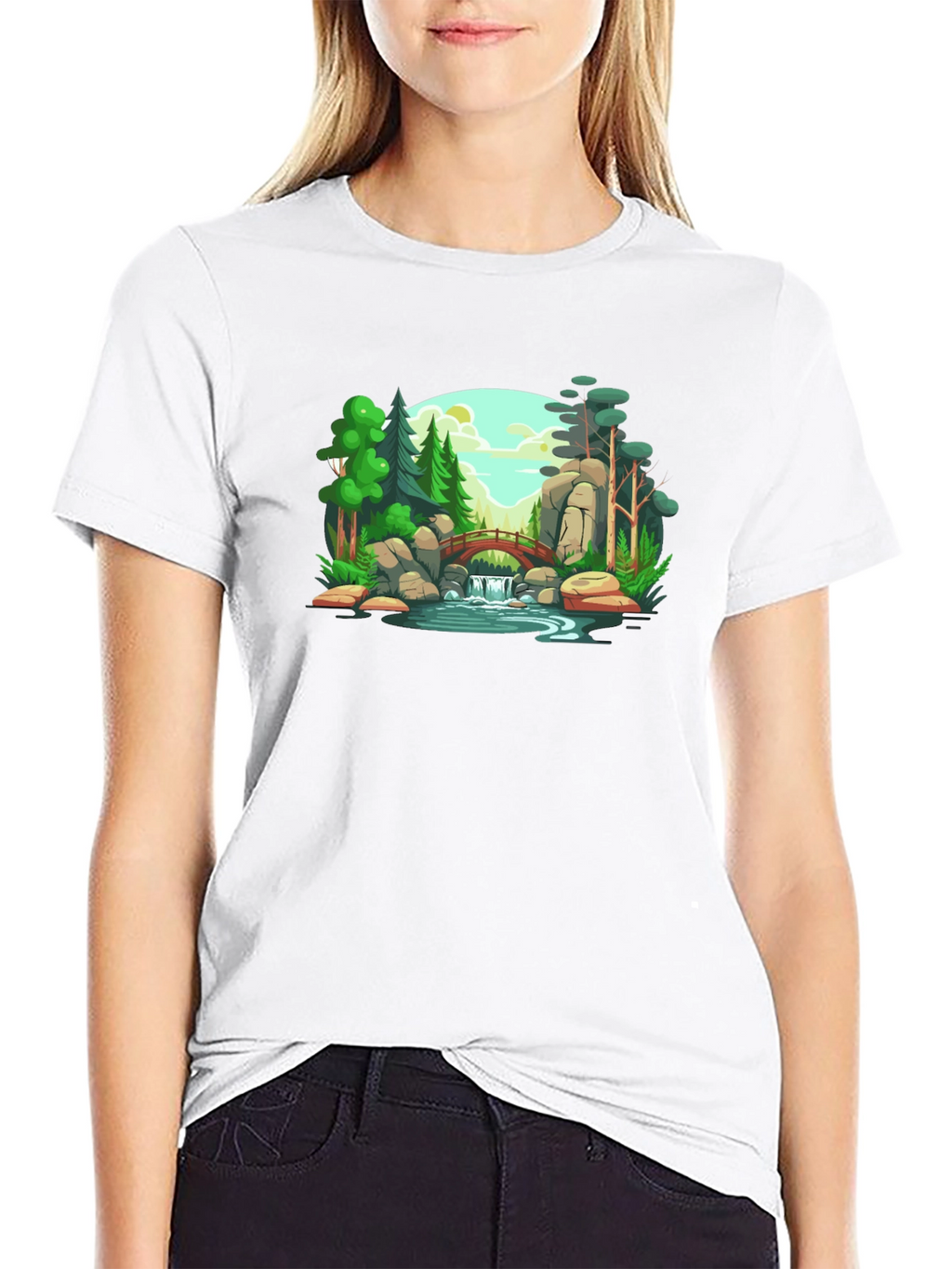 Scenic Landscape Graphic Print T-Shirt