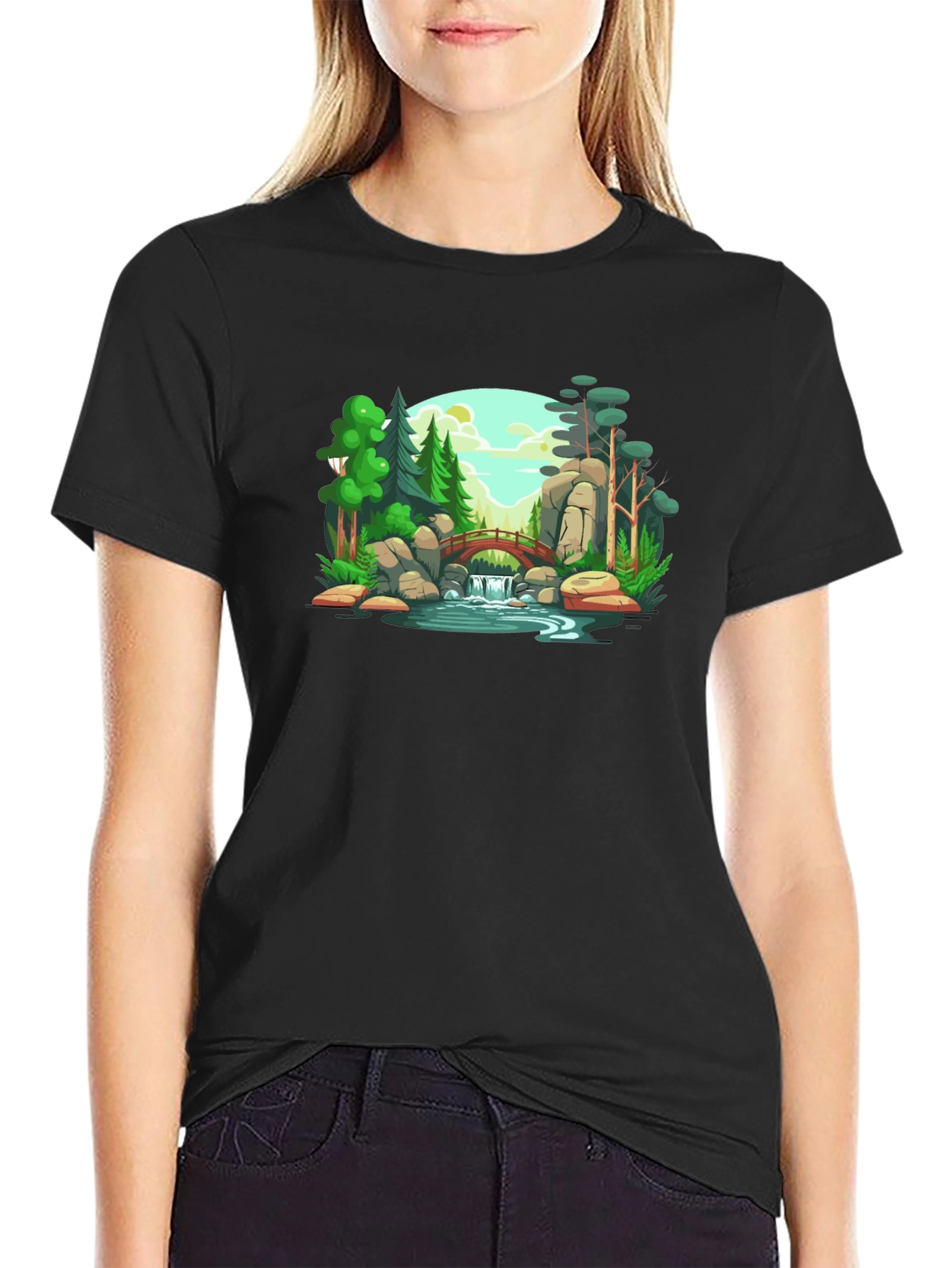 Scenic Landscape Graphic Print T-Shirt