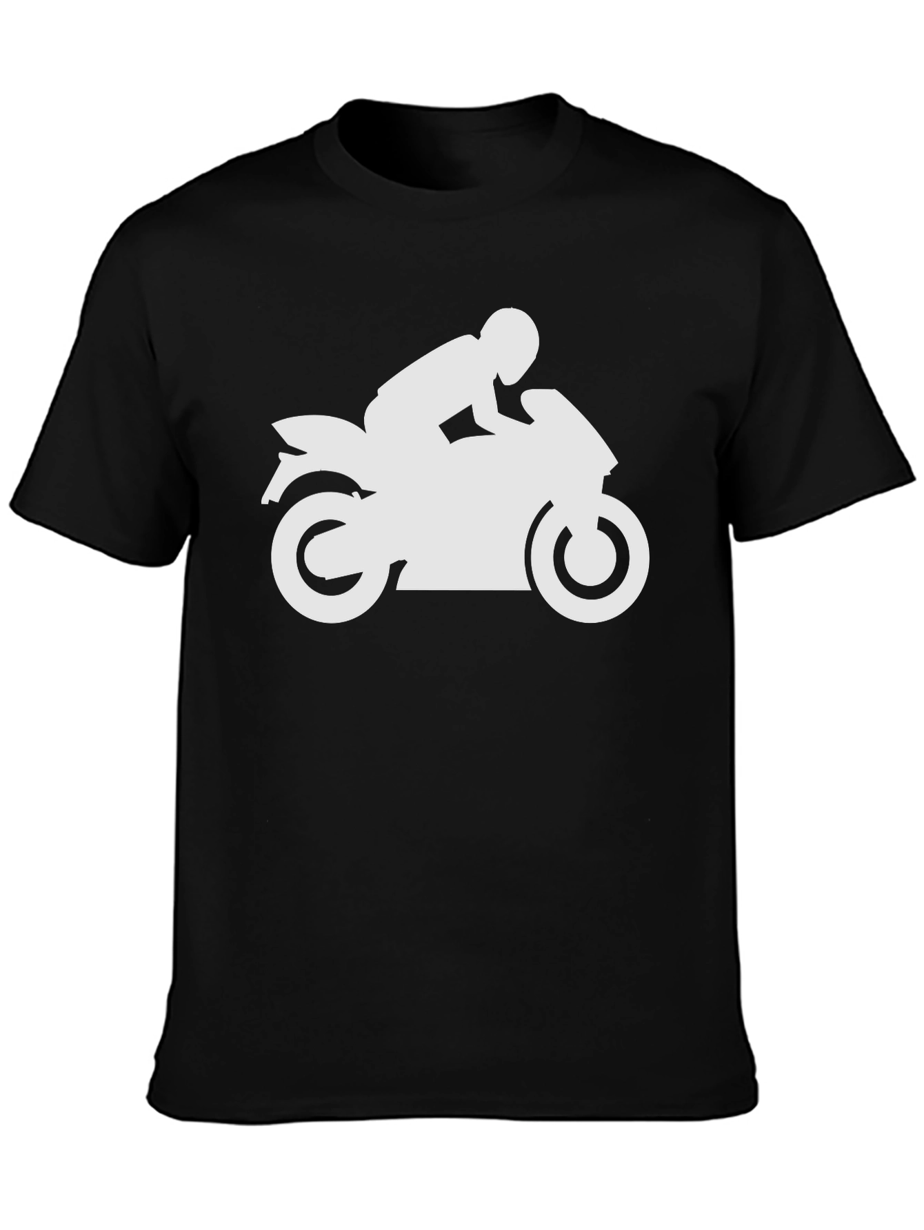 Motorcycle Rider Graphic T-Shirt - Black
