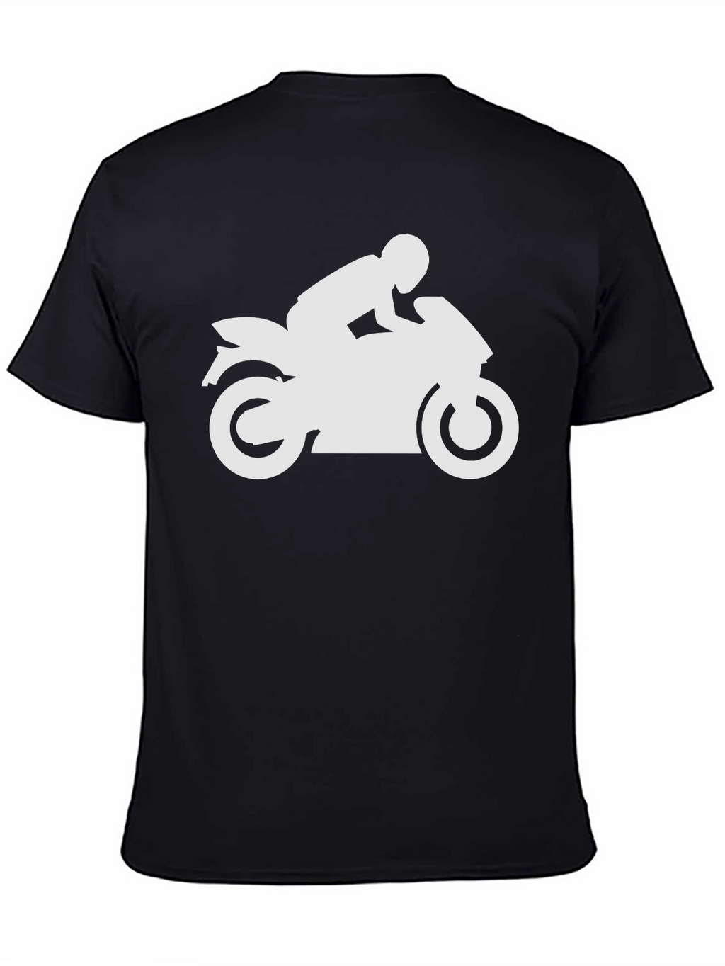 Motorcycle Rider Graphic T-Shirt - Black