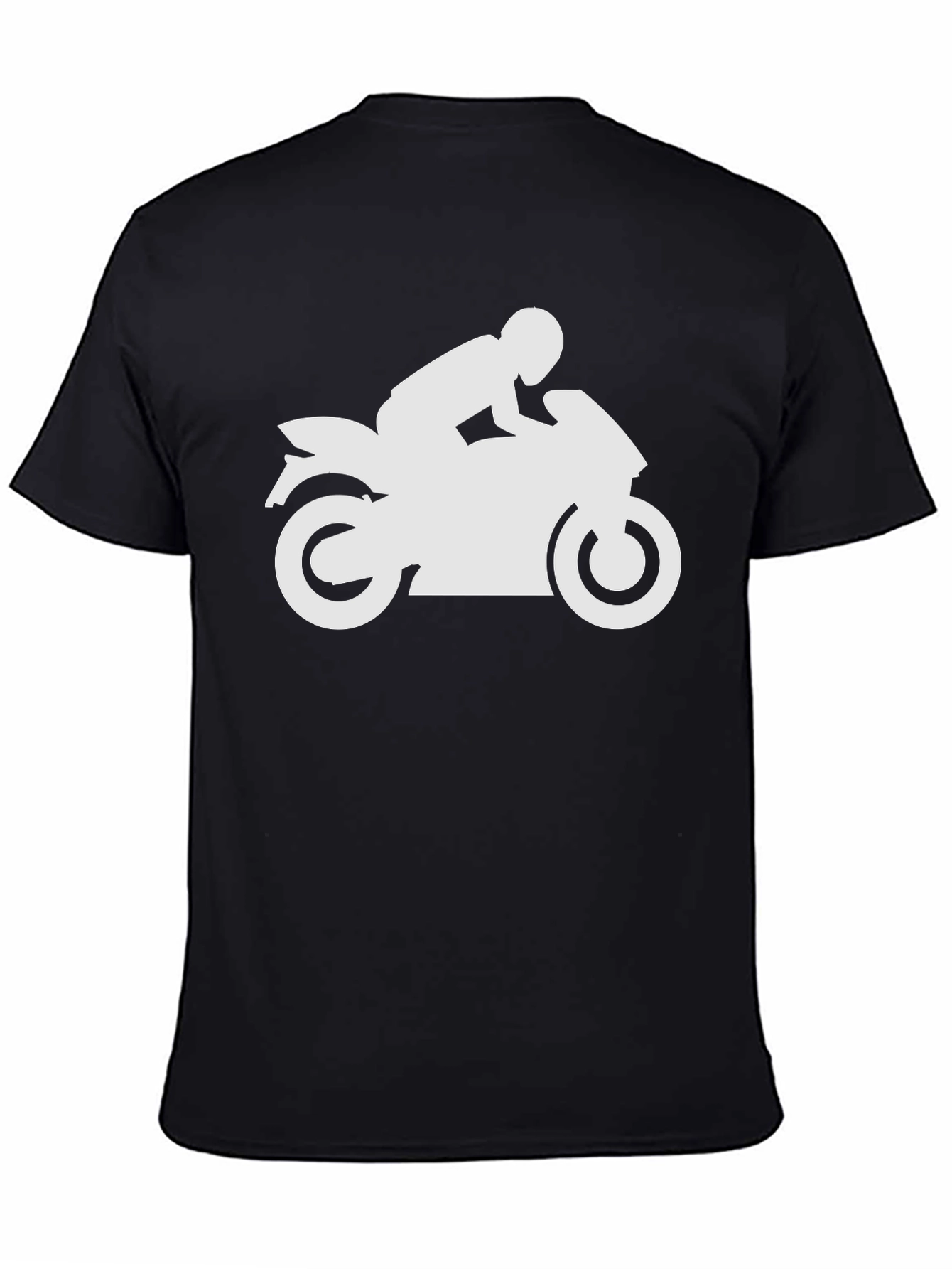 Motorcycle Rider Graphic T-Shirt - Black