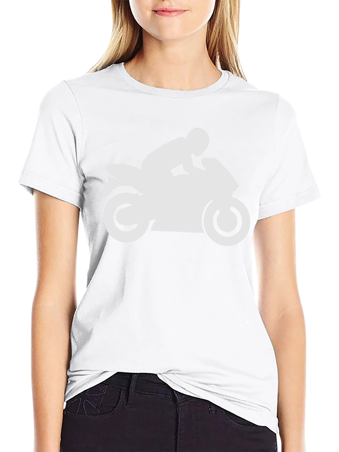 Motorcycle Rider Graphic T-Shirt - Black