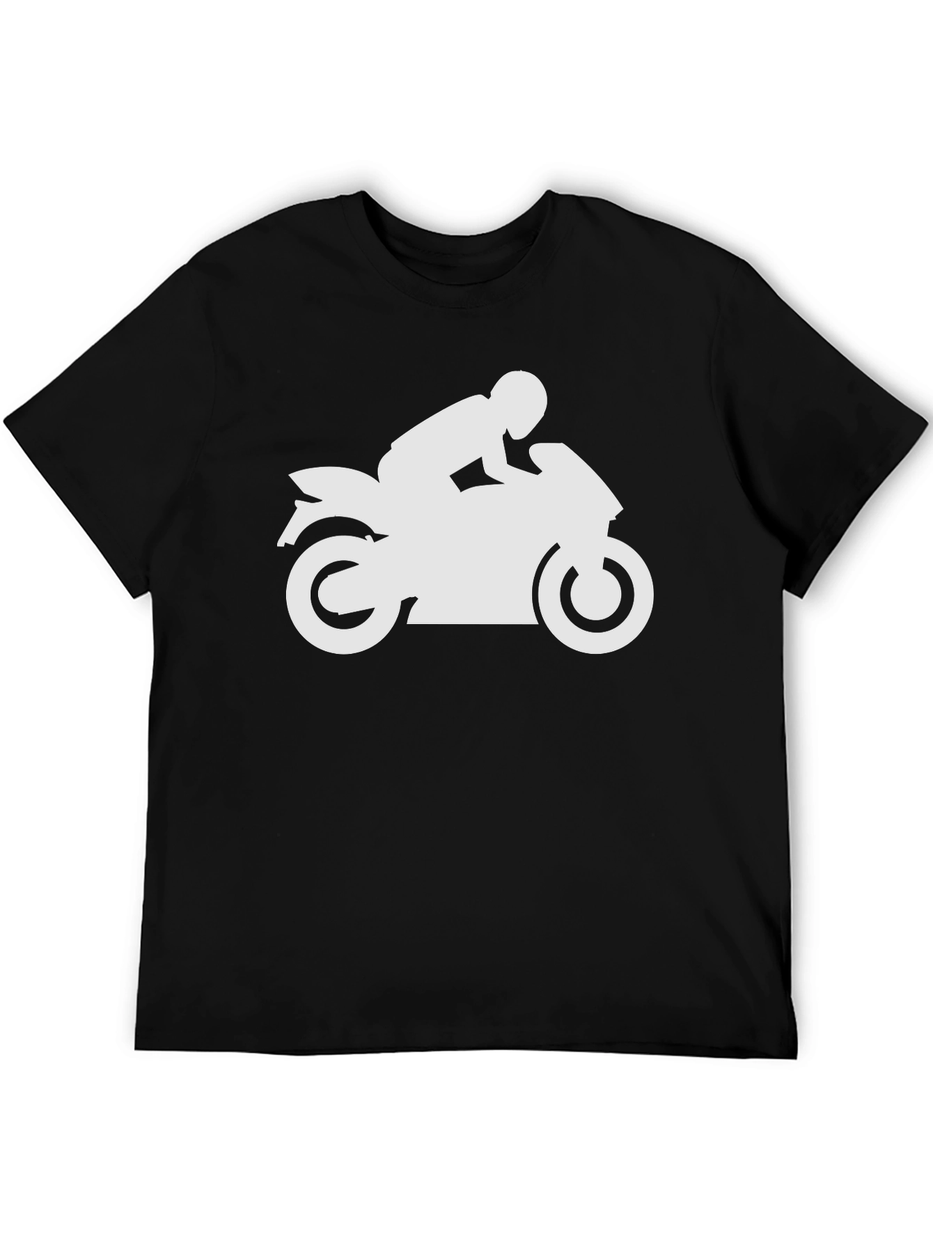 Motorcycle Rider Graphic T-Shirt - Black
