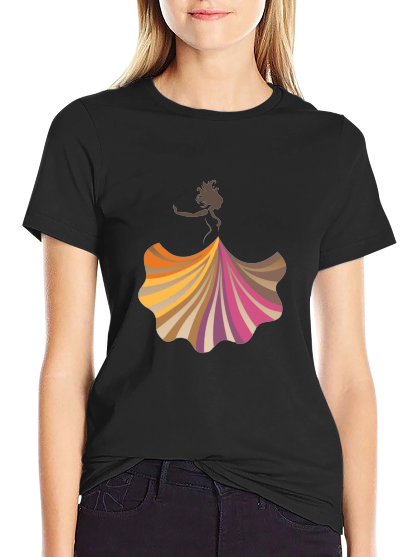 Whimsical Dancer Graphic Tee - Stylish Unisex T-Shirt