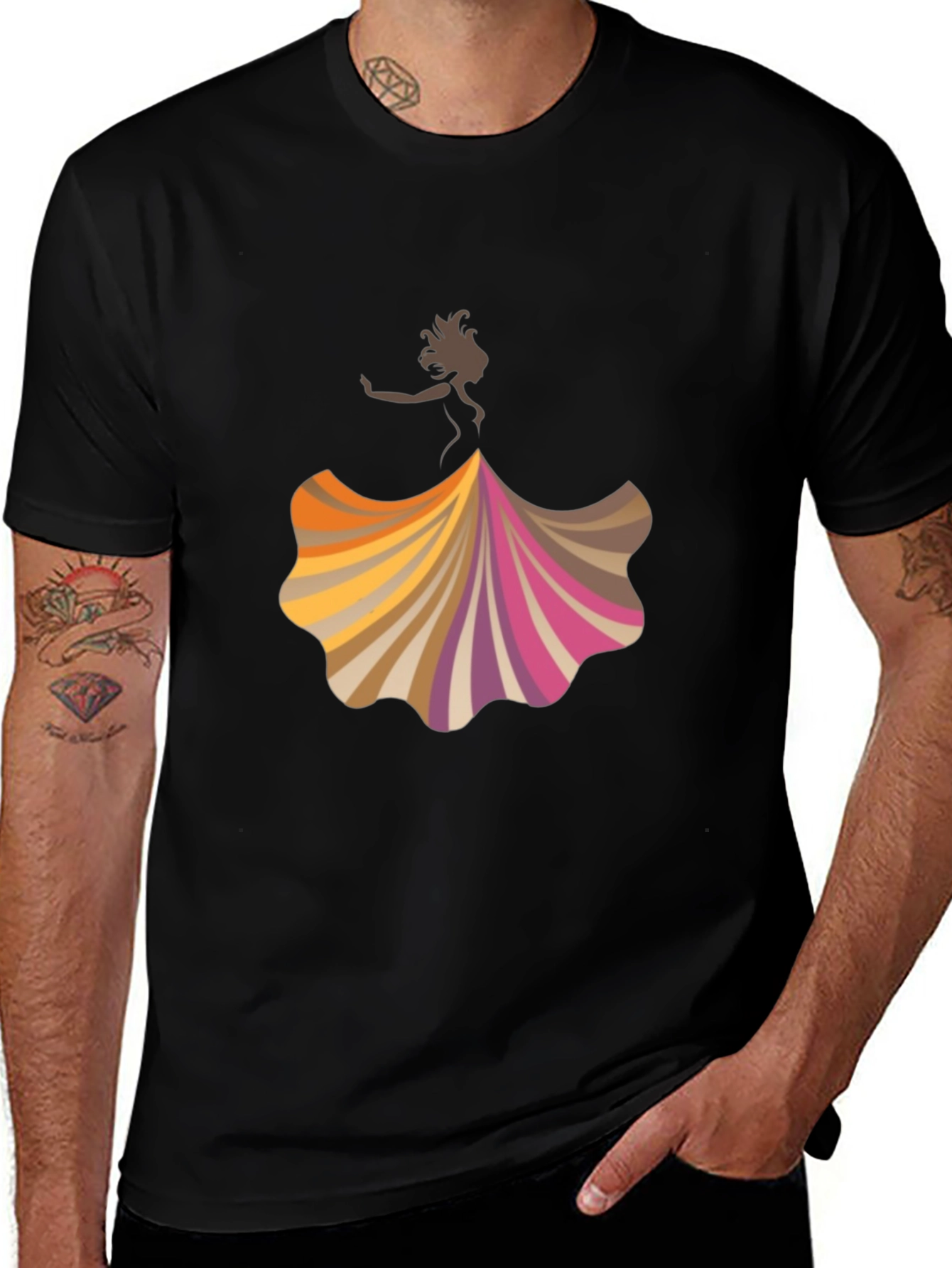 Whimsical Dancer Graphic Tee - Stylish Unisex T-Shirt