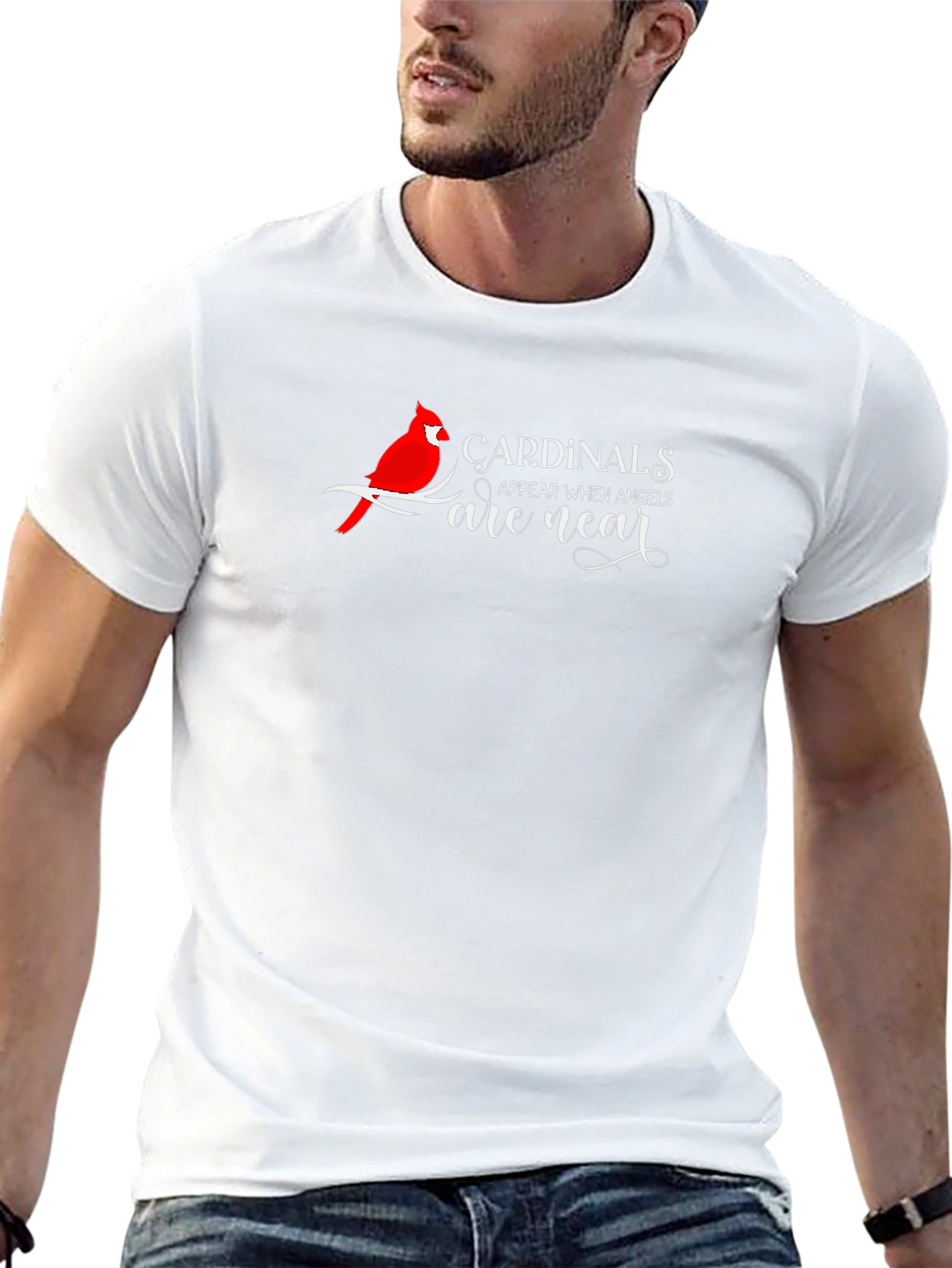 Cardinals Appear When Angels Are Near Black T-Shirt