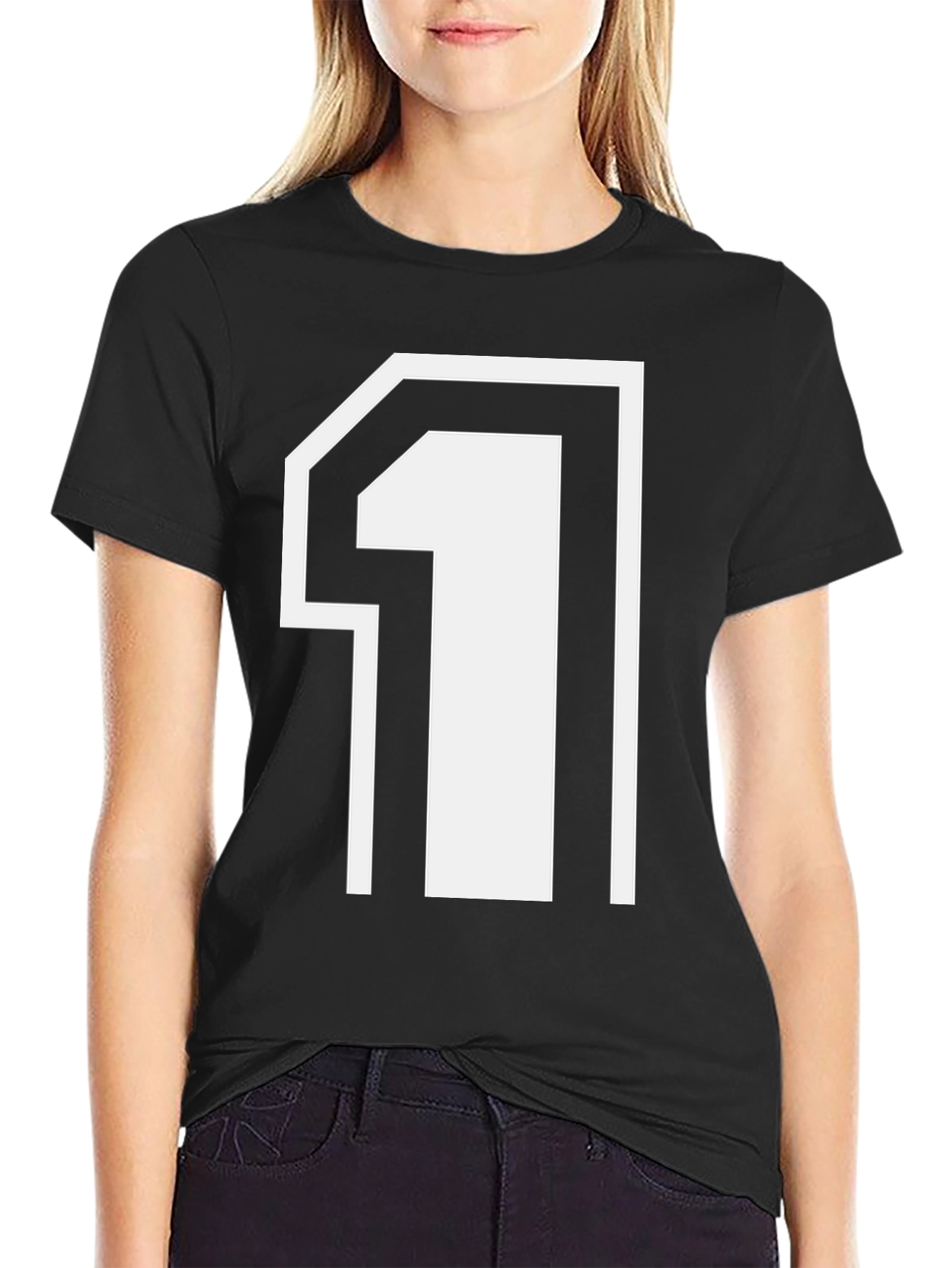Number One Graphic Tee - Black