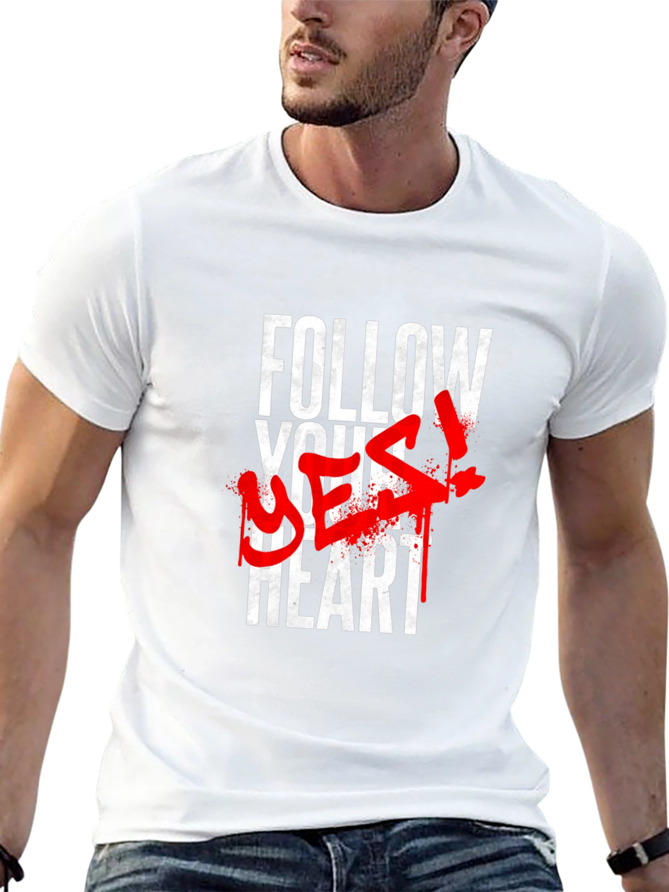 Follow Your Best! Graphic Print T-Shirt