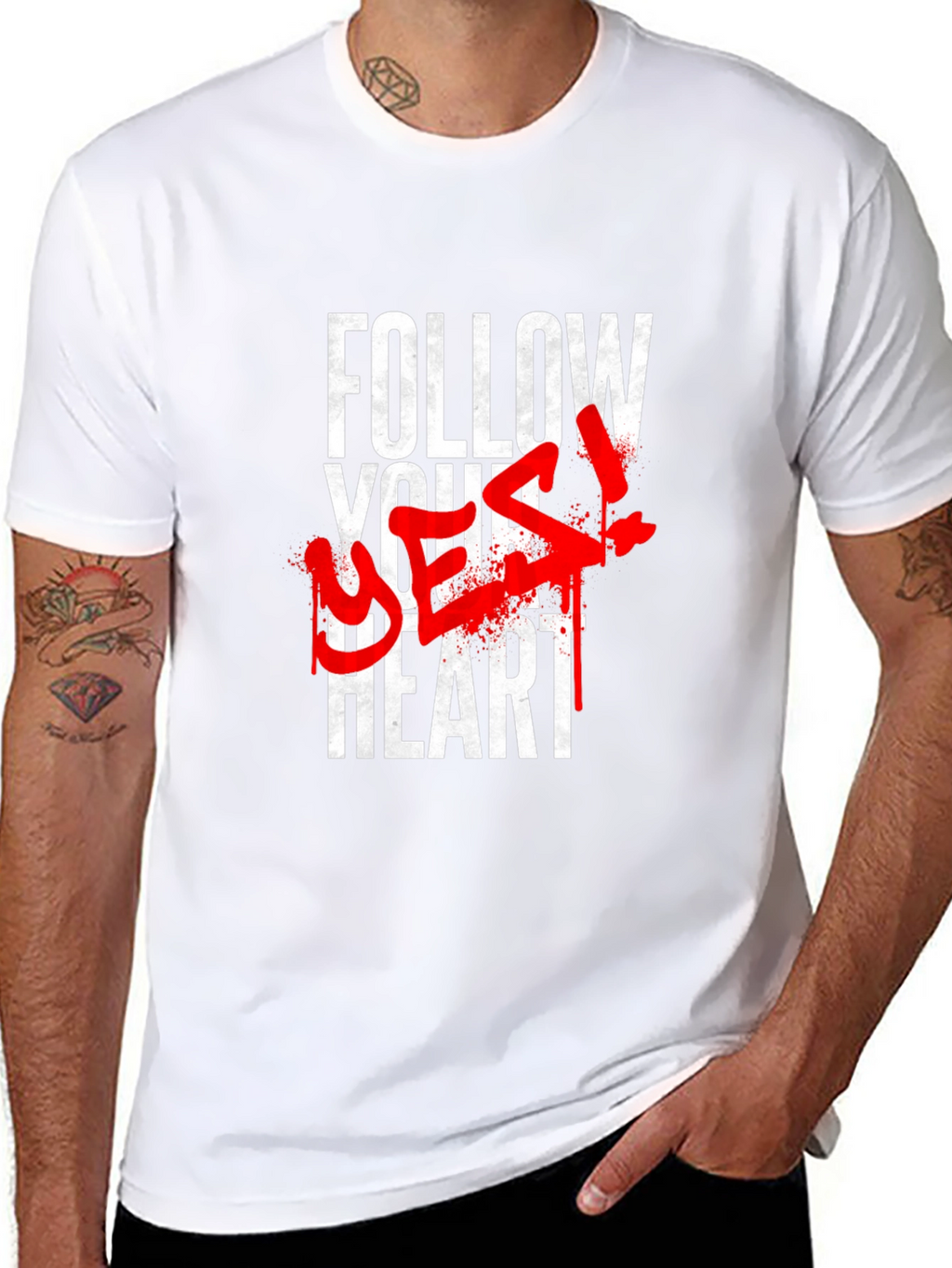 Follow Your Best! Graphic Print T-Shirt