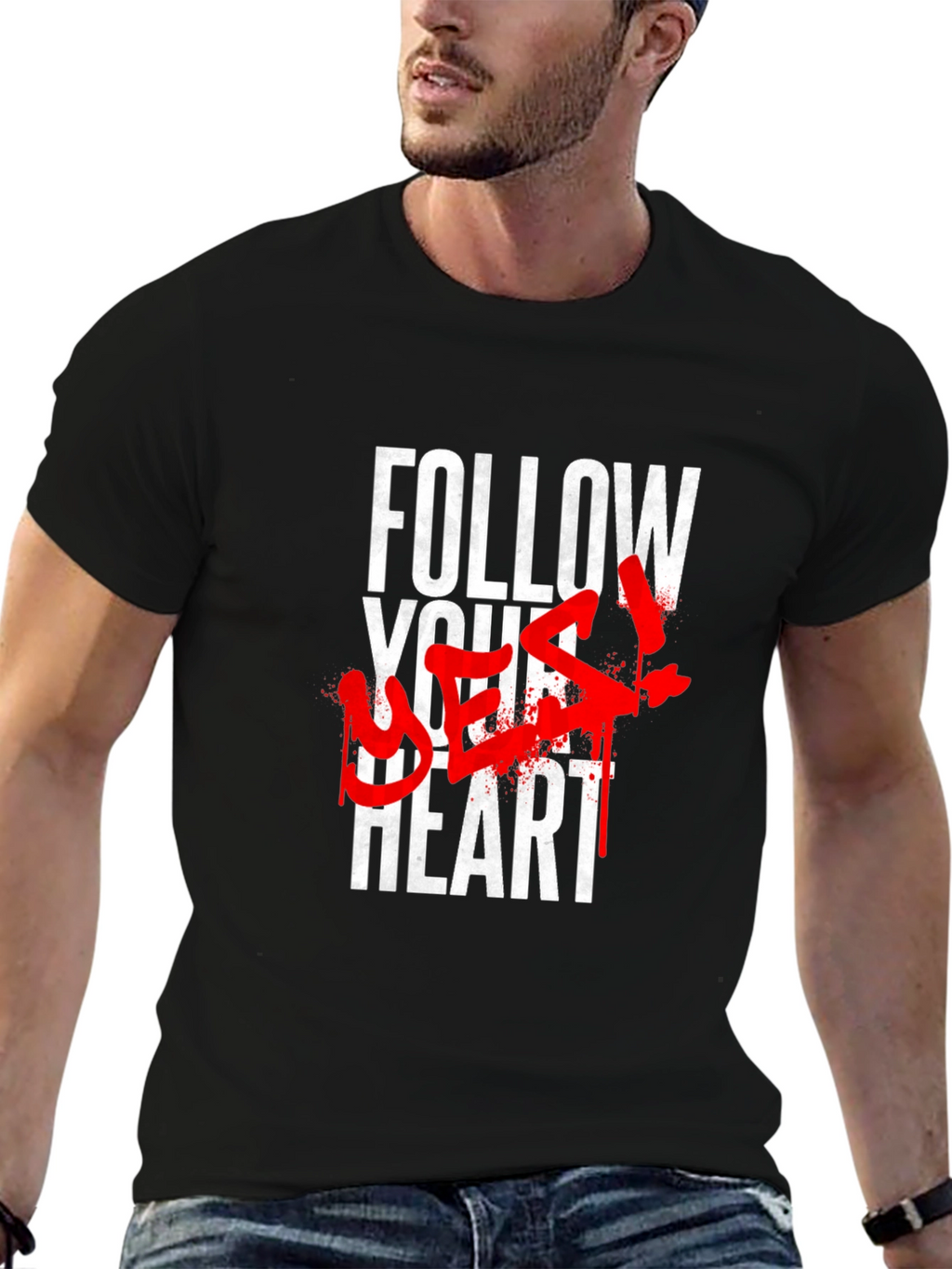 Follow Your Best! Graphic Print T-Shirt