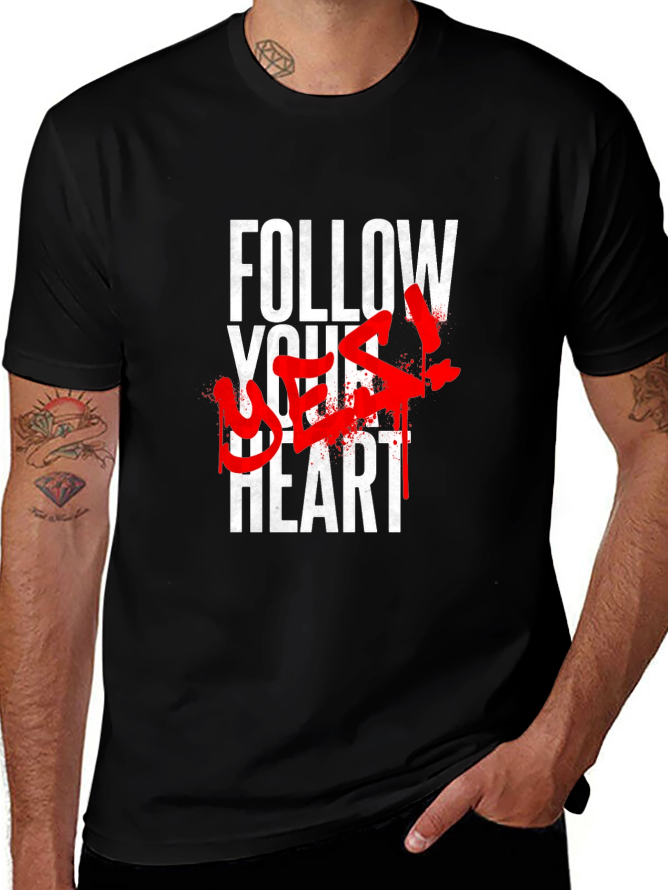 Follow Your Best! Graphic Print T-Shirt