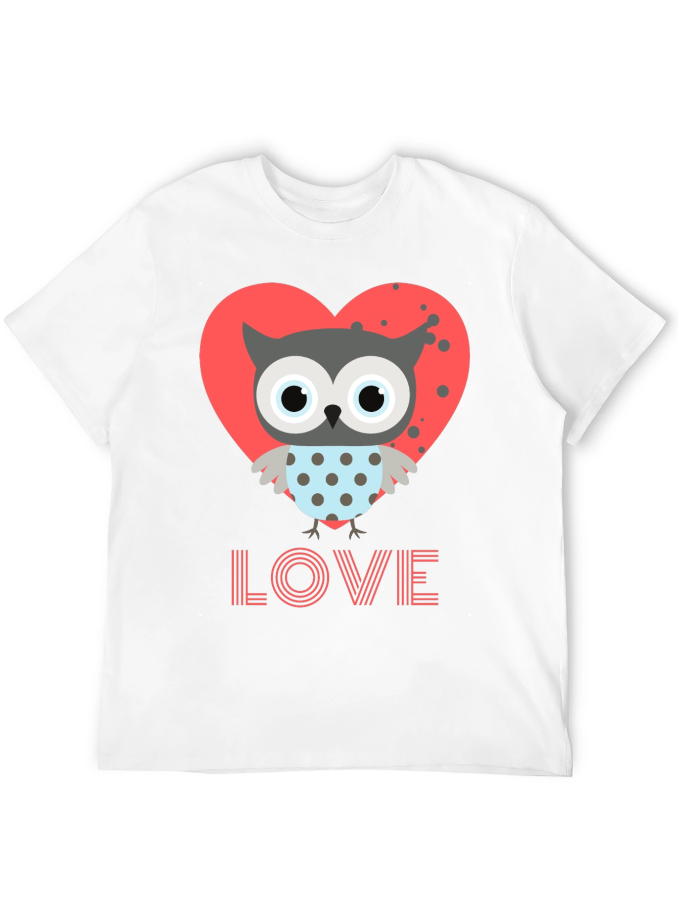 Owl Love T-Shirt Cute Valentines Day Graphic Tee