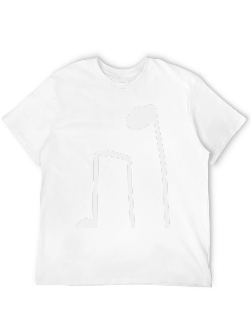 Black T-Shirt with Musical Note Design