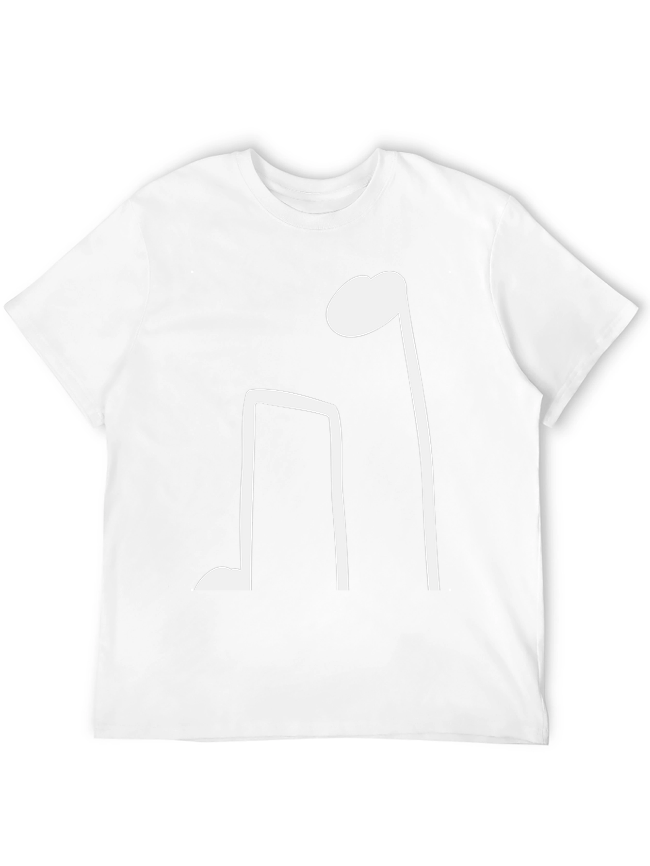 Black T-Shirt with Musical Note Design