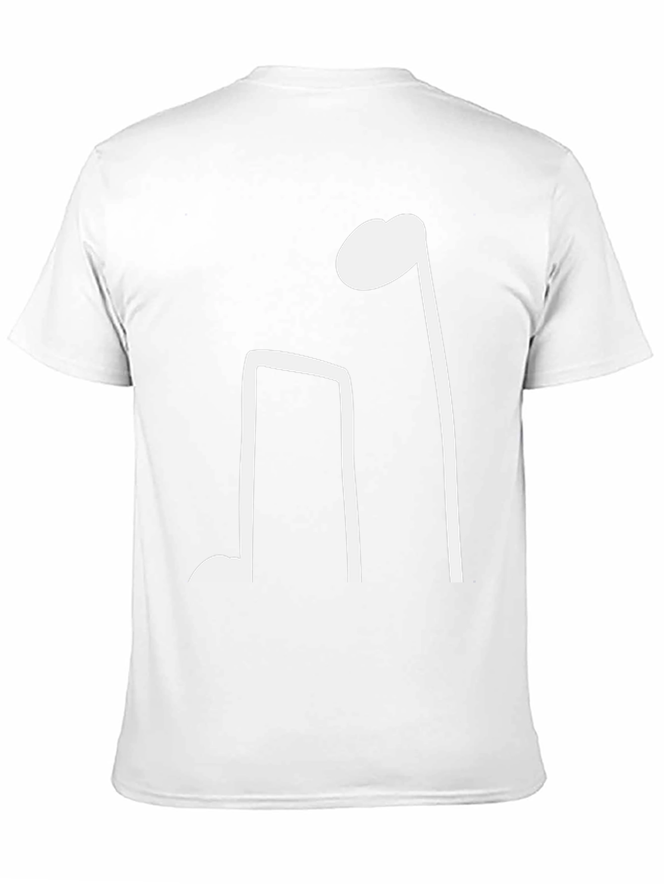 Black T-Shirt with Musical Note Design