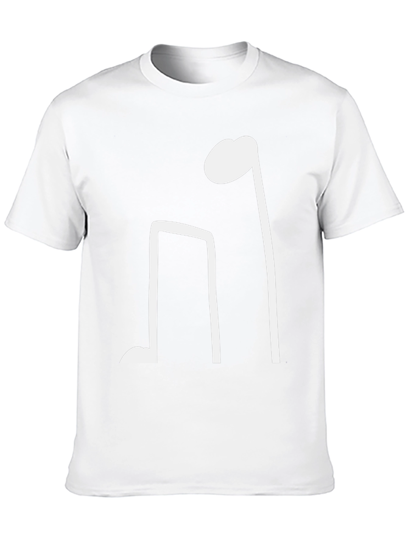 Black T-Shirt with Musical Note Design