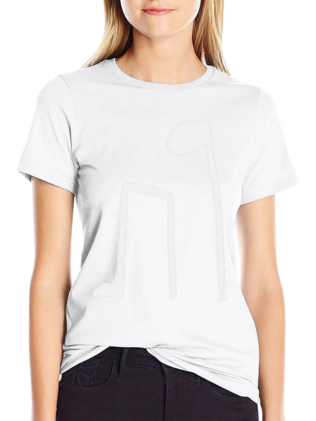 Black T-Shirt with Musical Note Design