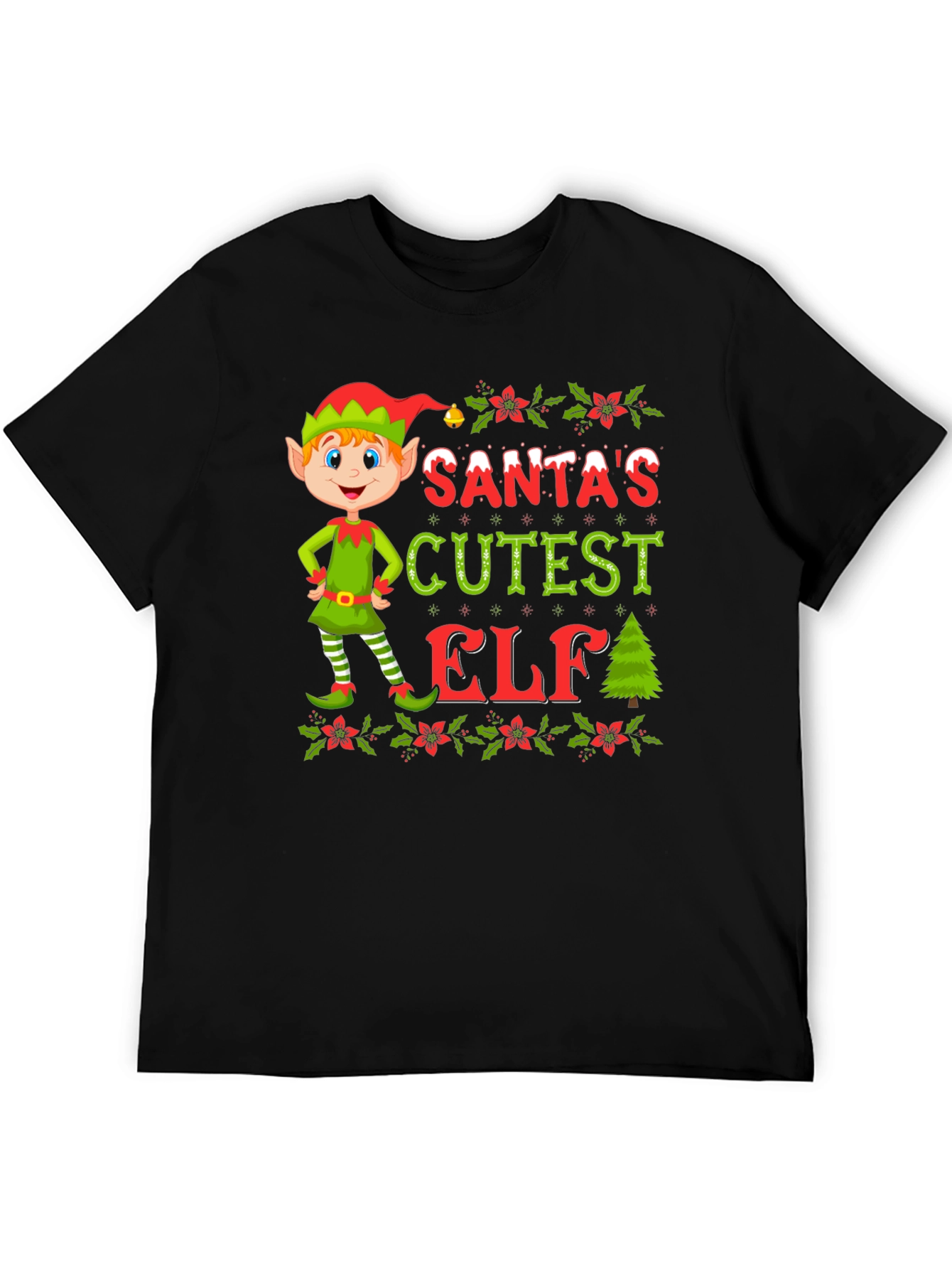 Santas Cutest Elf Christmas T-Shirt