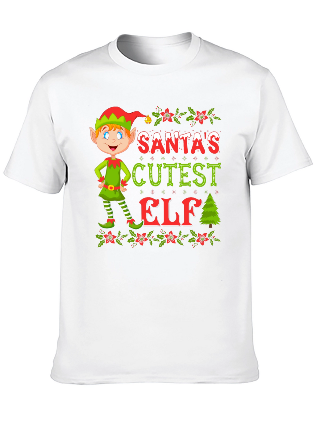 Santas Cutest Elf Christmas T-Shirt