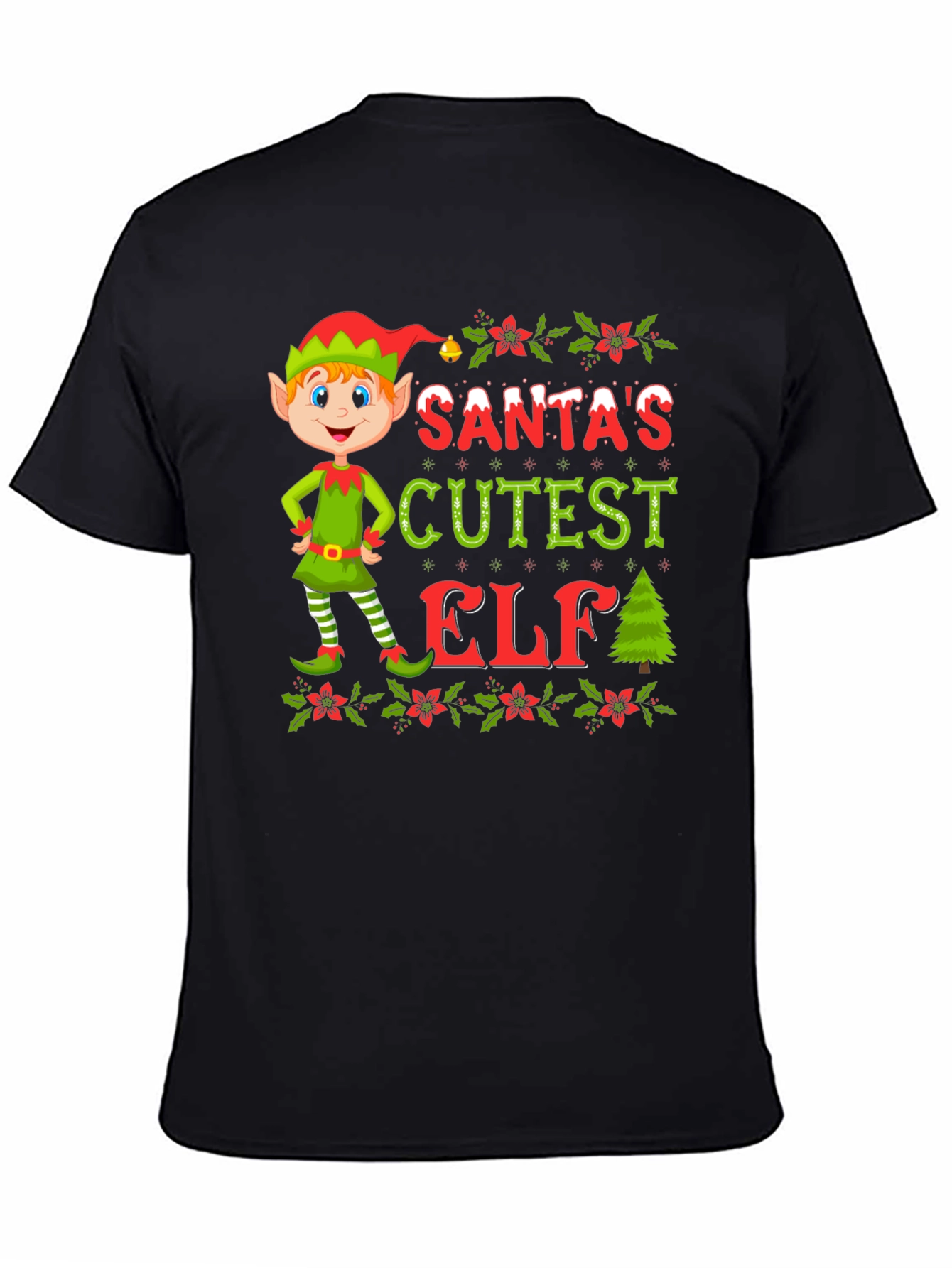Santas Cutest Elf Christmas T-Shirt