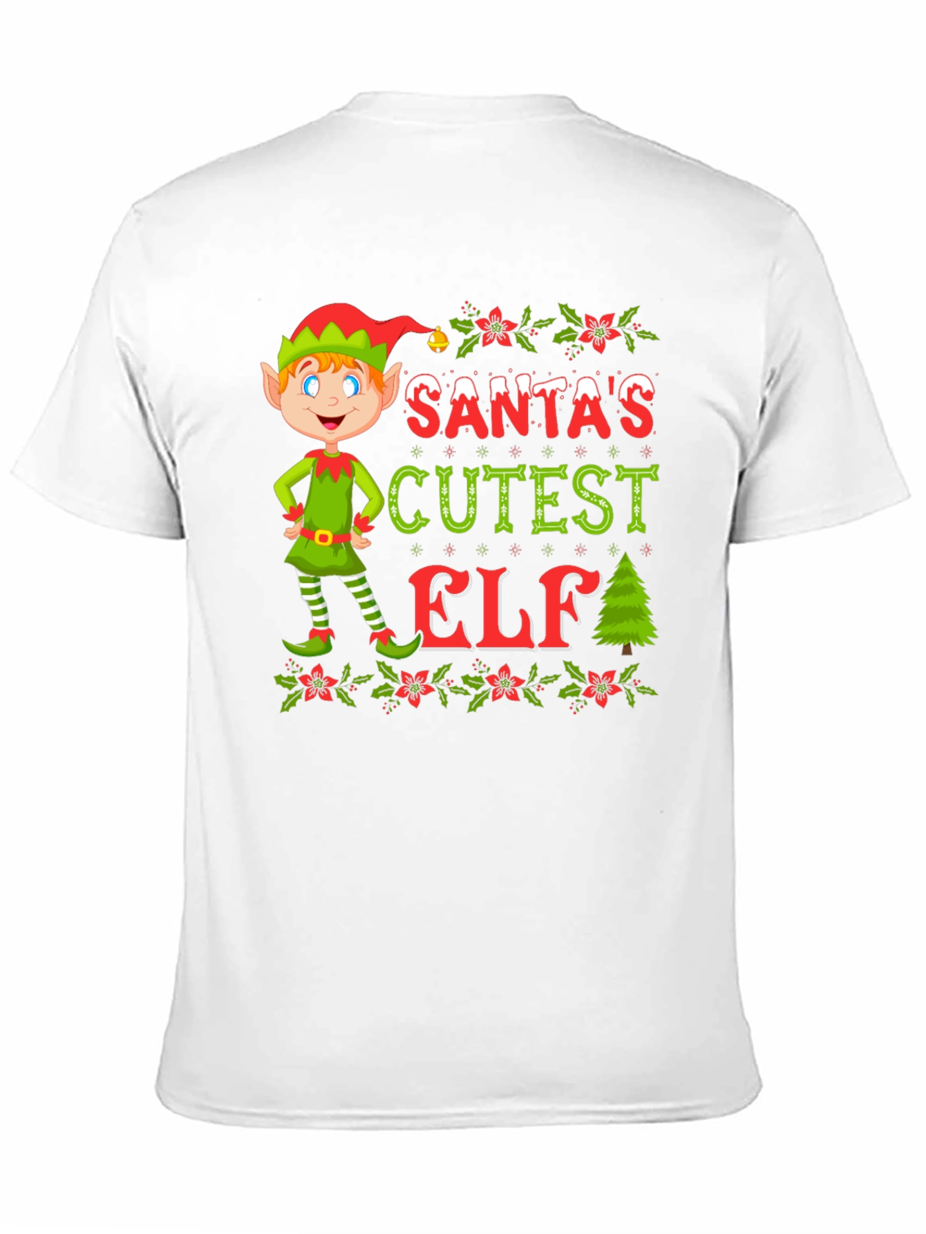 Santas Cutest Elf Christmas T-Shirt